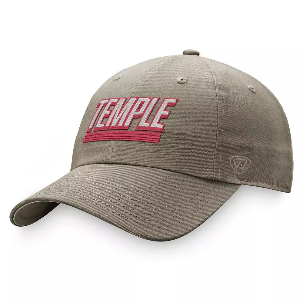 Men's Top of the World Khaki Temple Owls Slice Adjustable Hat, Tem Beig K Product Image