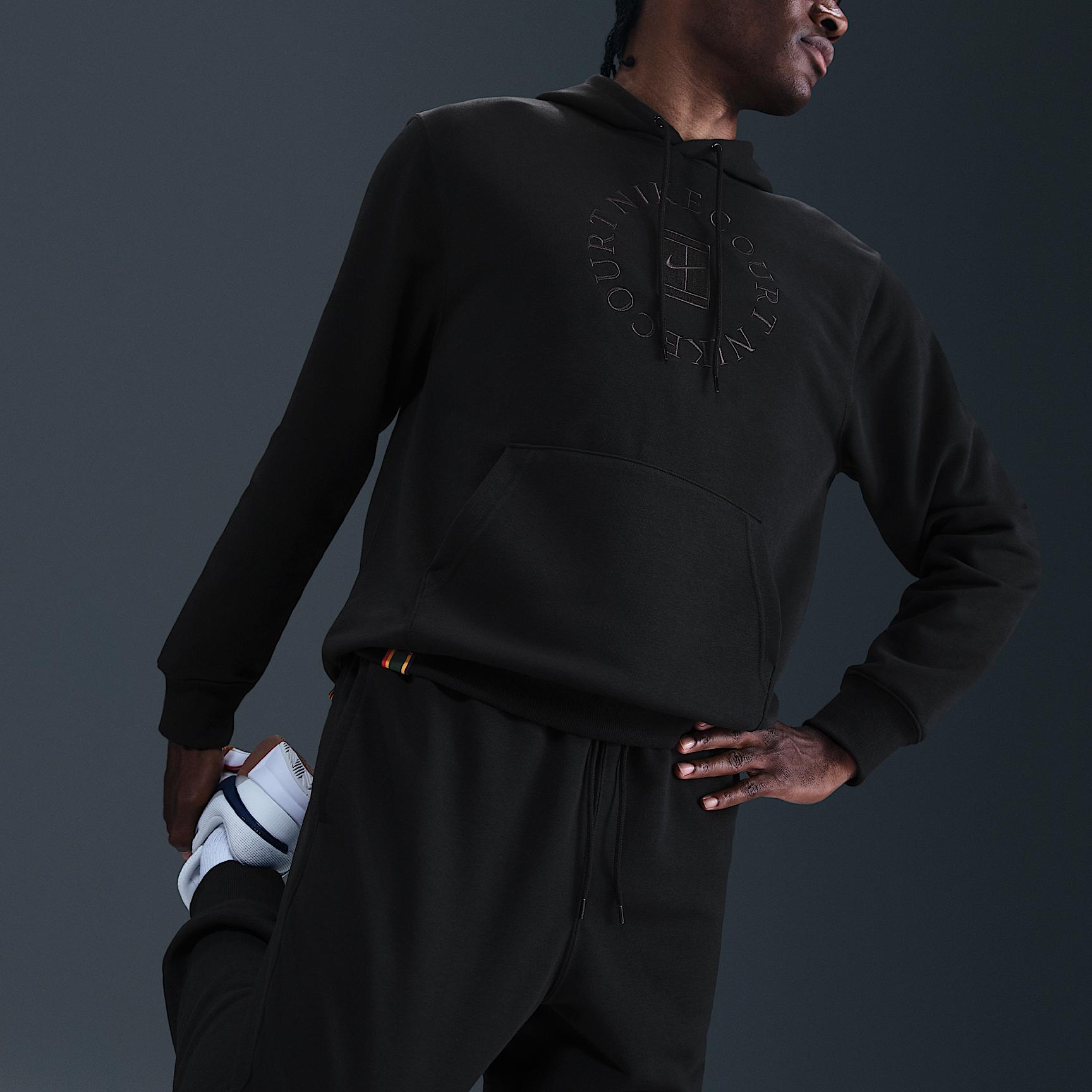 Nike Mens Court Heritage Dri-FIT French Terry Tennis Pullover Hoodie | HM6759-010 Product Image