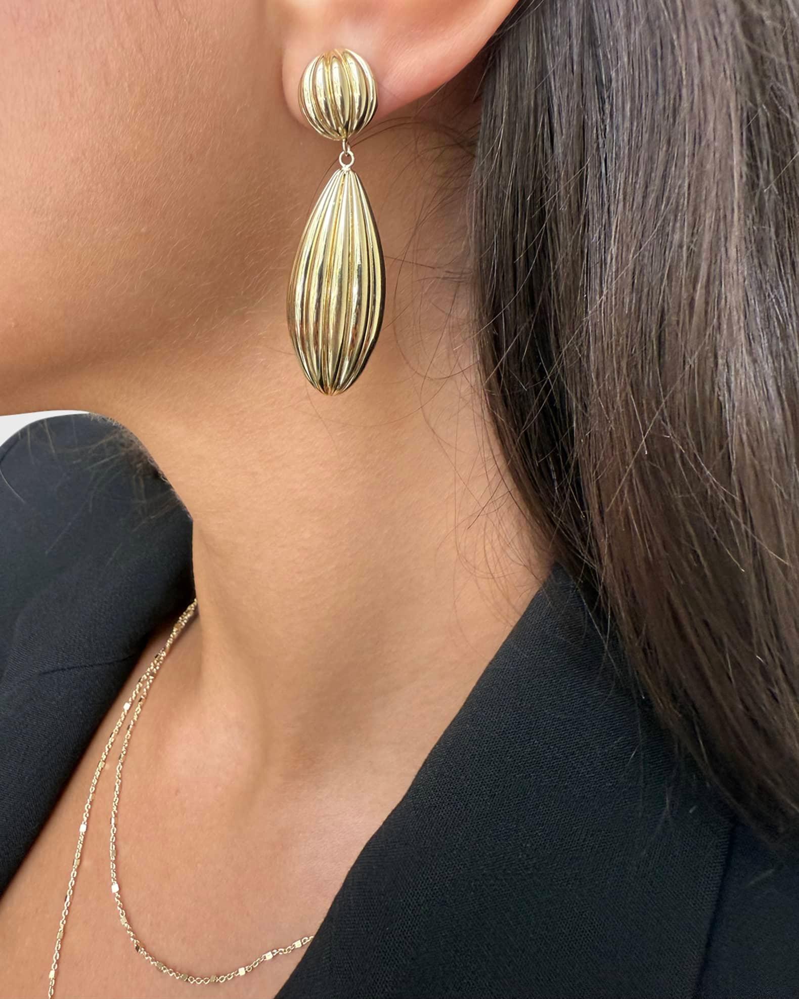 Lucinda Fluted Drop Earrings Product Image