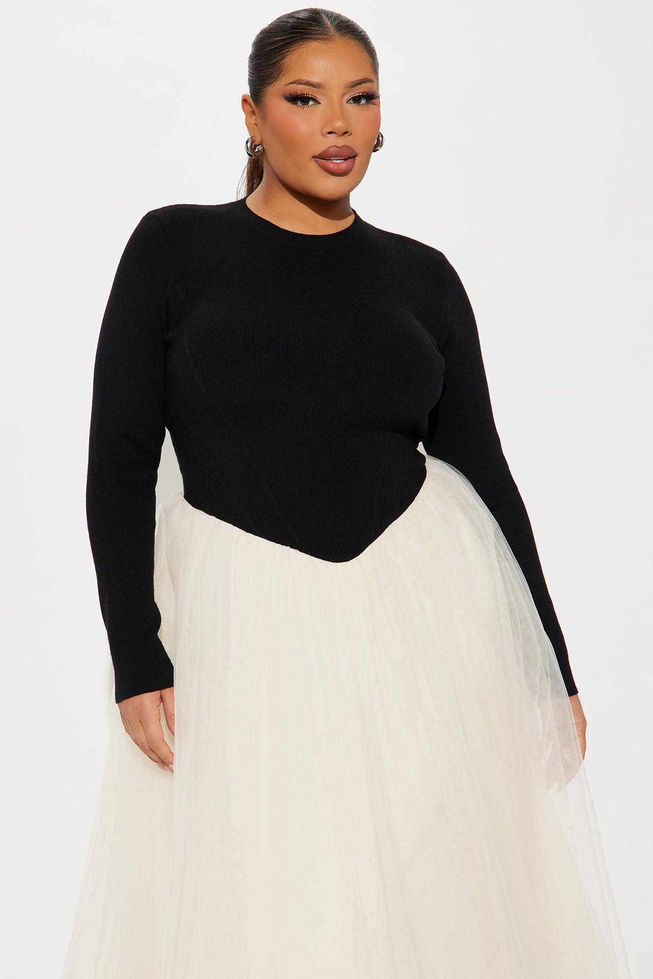 Bella Tulle Maxi Dress - Black/combo Product Image