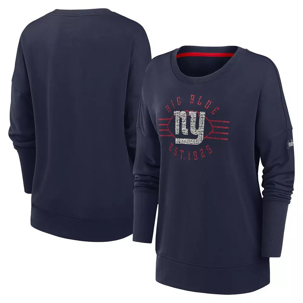 Women's Nike Royal Denver Broncos Rewind Playback Icon Performance Pullover Sweatshirt,  Product Image