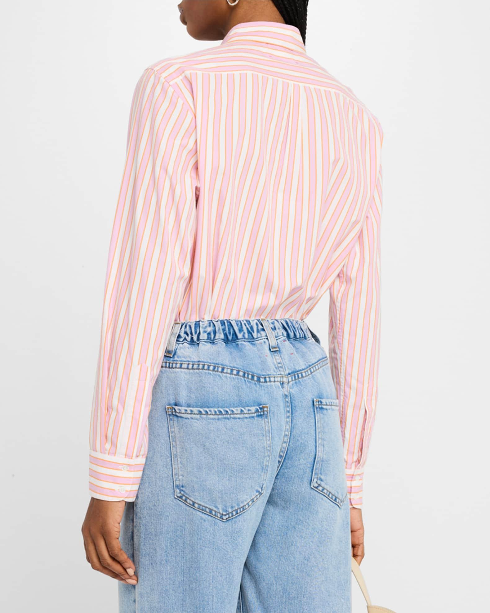 Beau Cotton Stripe Button-Front Shirt Product Image