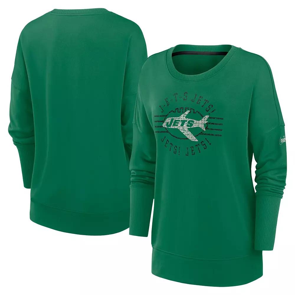 Women's Nike Green New York Jets Rewind Playback Icon Performance Pullover Sweatshirt,  Product Image