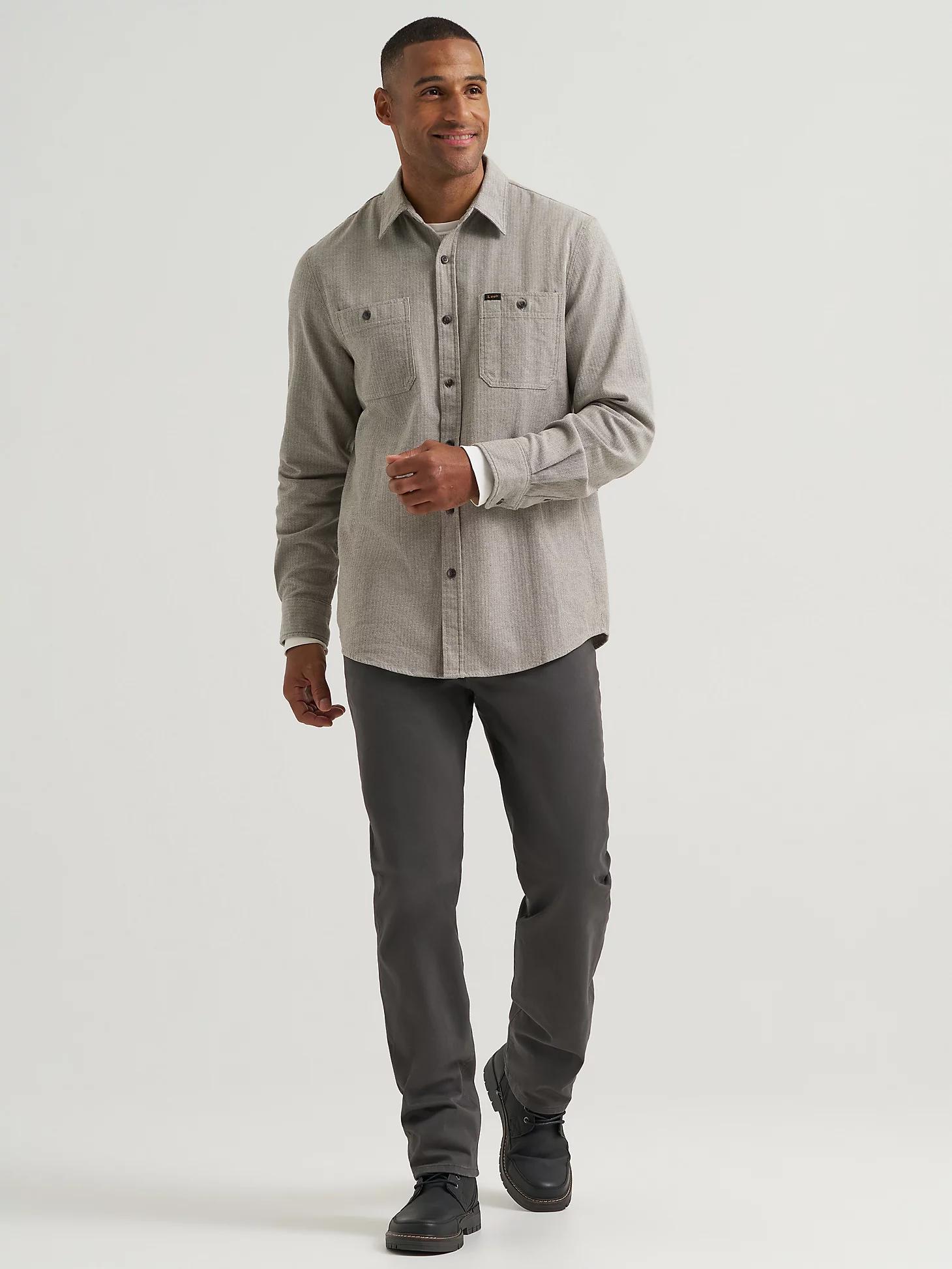 Men's Solid Herringbone Work Shirt | Men's Tops & Tees | Lee® Product Image