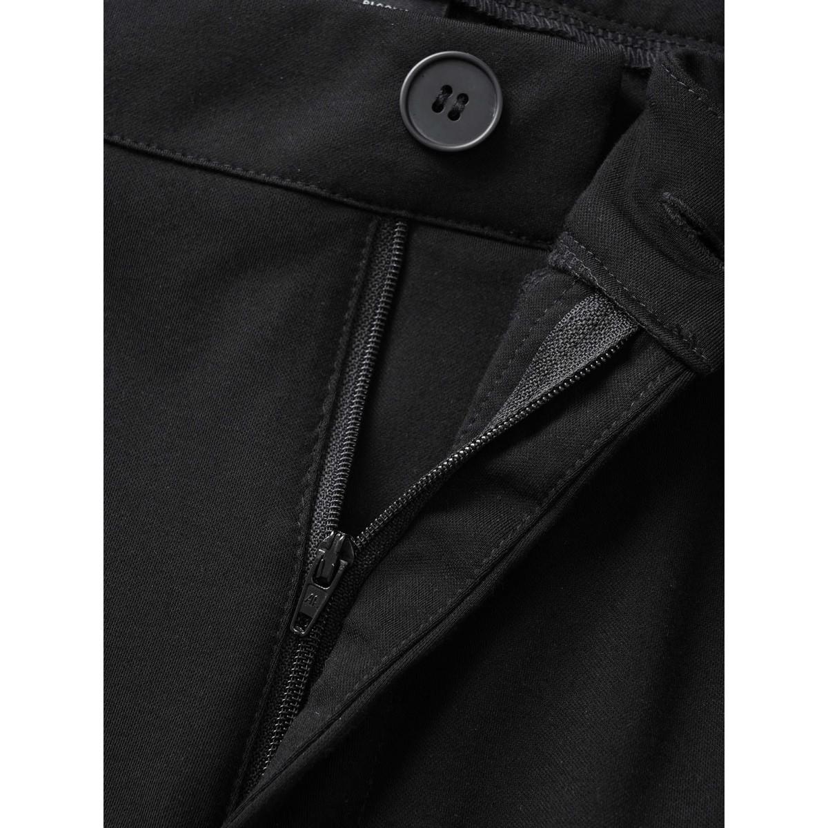 Plus Size High Rise Button Up Skinny Pants Women Black At the Office Skinny High Rise Work Pants BloomChic 14-16/1X Product Image