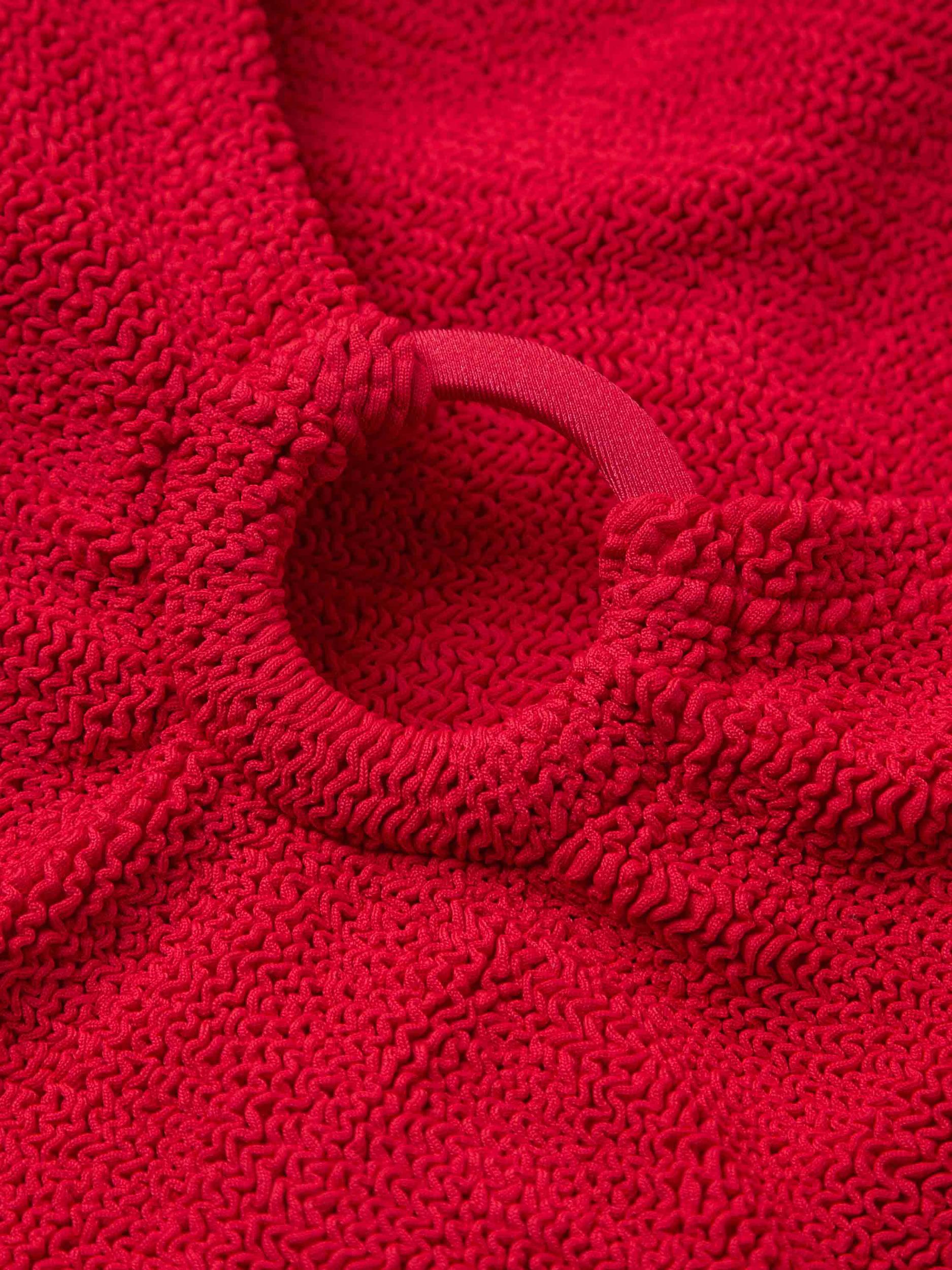 Coverage Celine Swim With Tonal Hoops - Red Product Image
