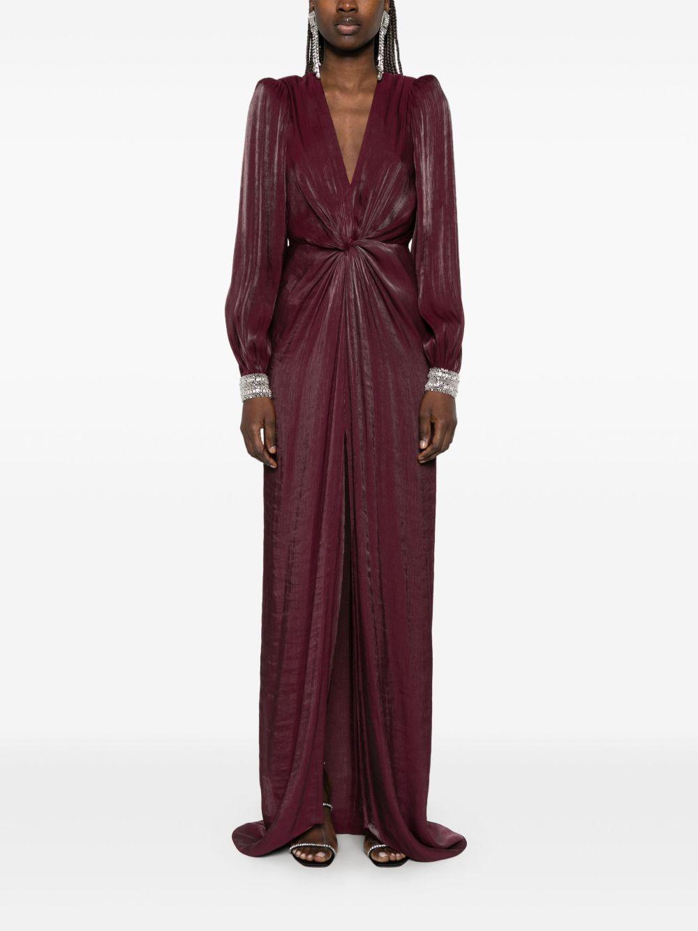 twist-detail chiffon maxi dress Product Image