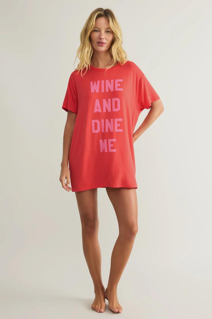 Wine & Dine Night Shirt Product Image