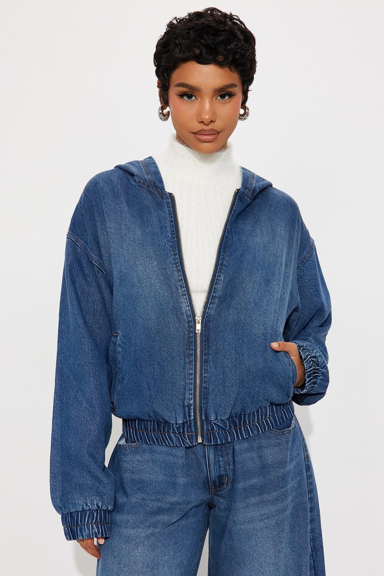 Brunswick Denim Bomber Jacket - Dark Wash Product Image