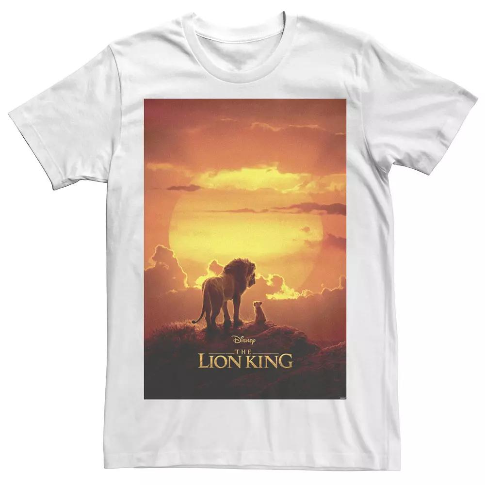 Disney's The Lion King Pride Rock Live Action Movie Poster Men's Tee, Size: 3XL, White Product Image