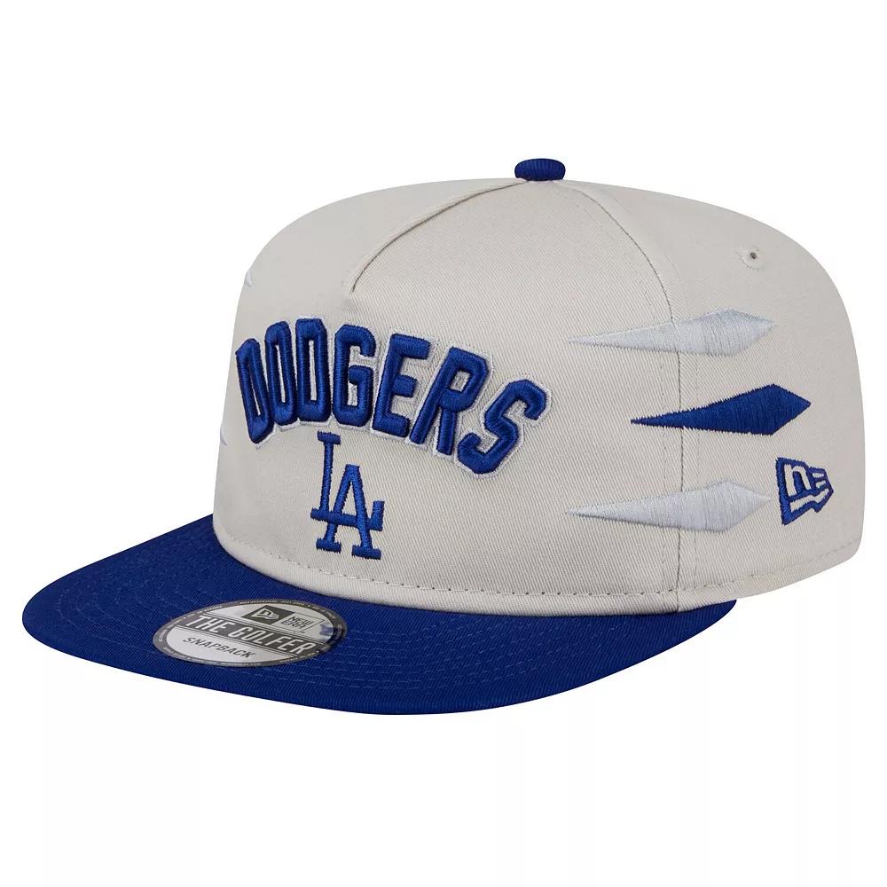 Men's New Era Cream Los Angeles Dodgers Iron Golfer Snapback Hat, Beige Product Image