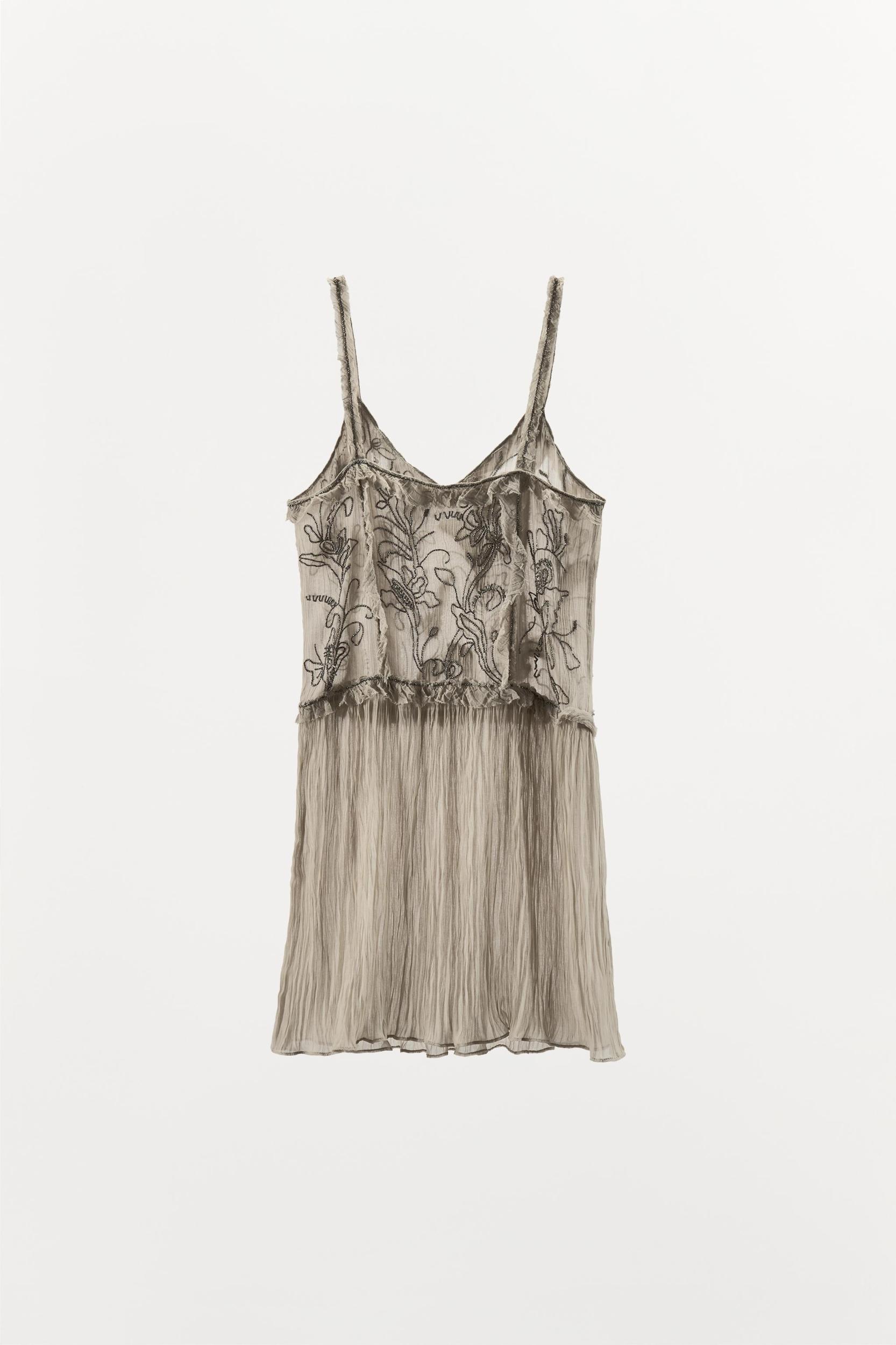 LIMITED EDITION BEADED WRINKLED EFFECT DRESS Product Image