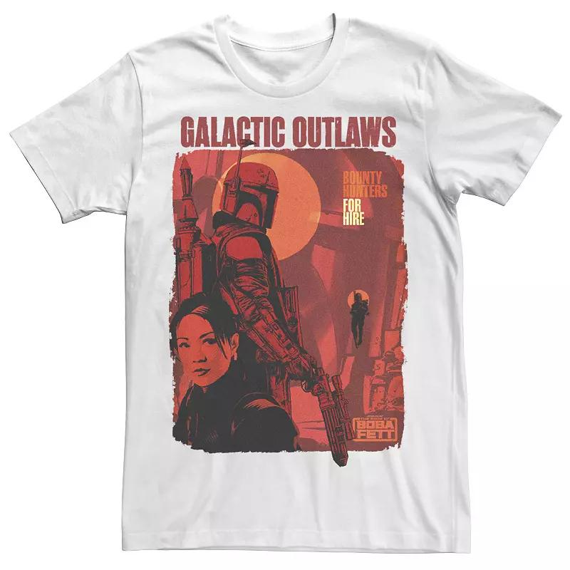 Men's Star Wars The Book Of Boba Fett Galactic Outlaws Red Hue Poster Tee,  Product Image