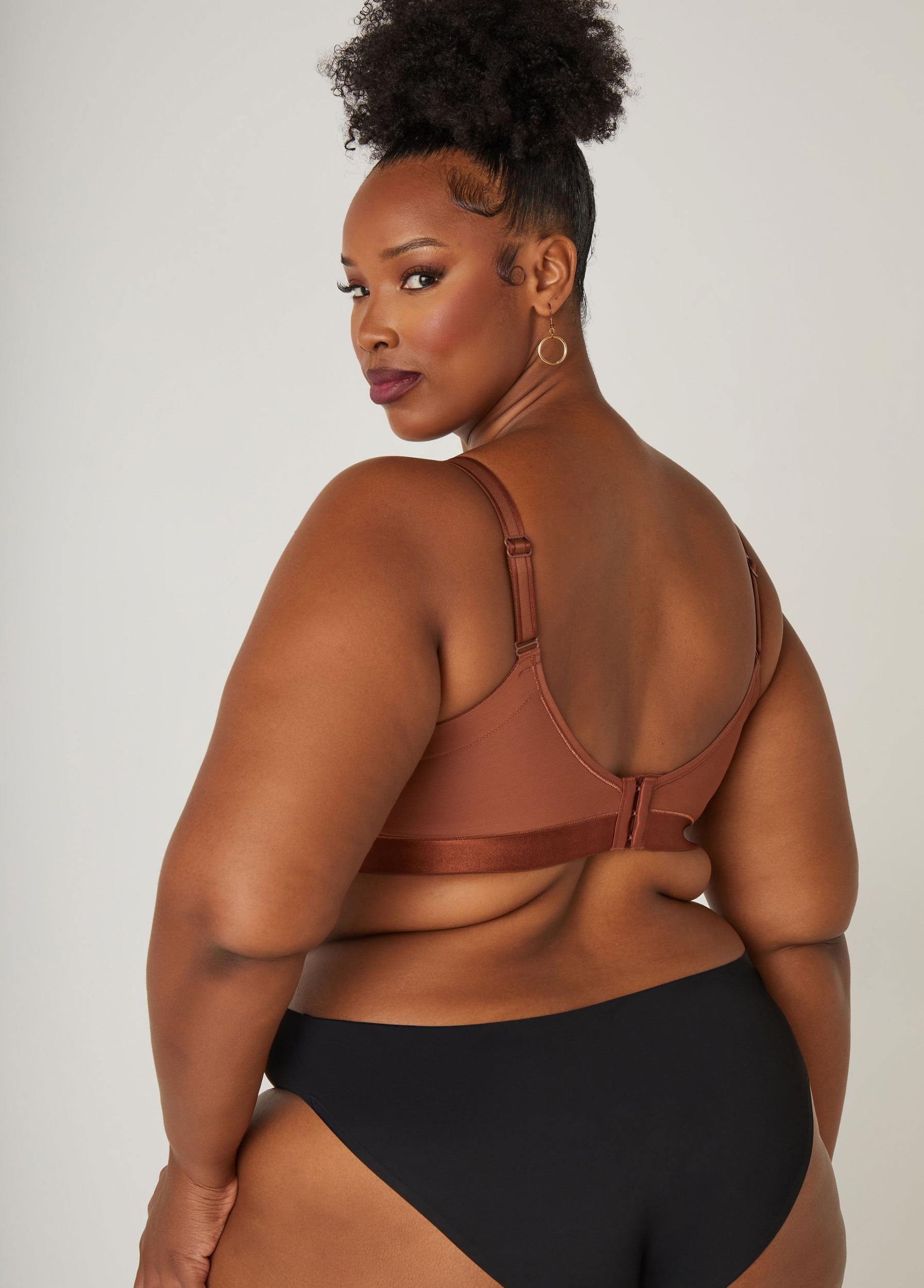 Plus Size Paneled Side Smoothing Minimizer Bra Ashley Stewart Product Image