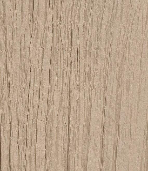 Eileen Fisher Crinkle Silk Classic Collar Long Sleeve Button Down Shirt Product Image