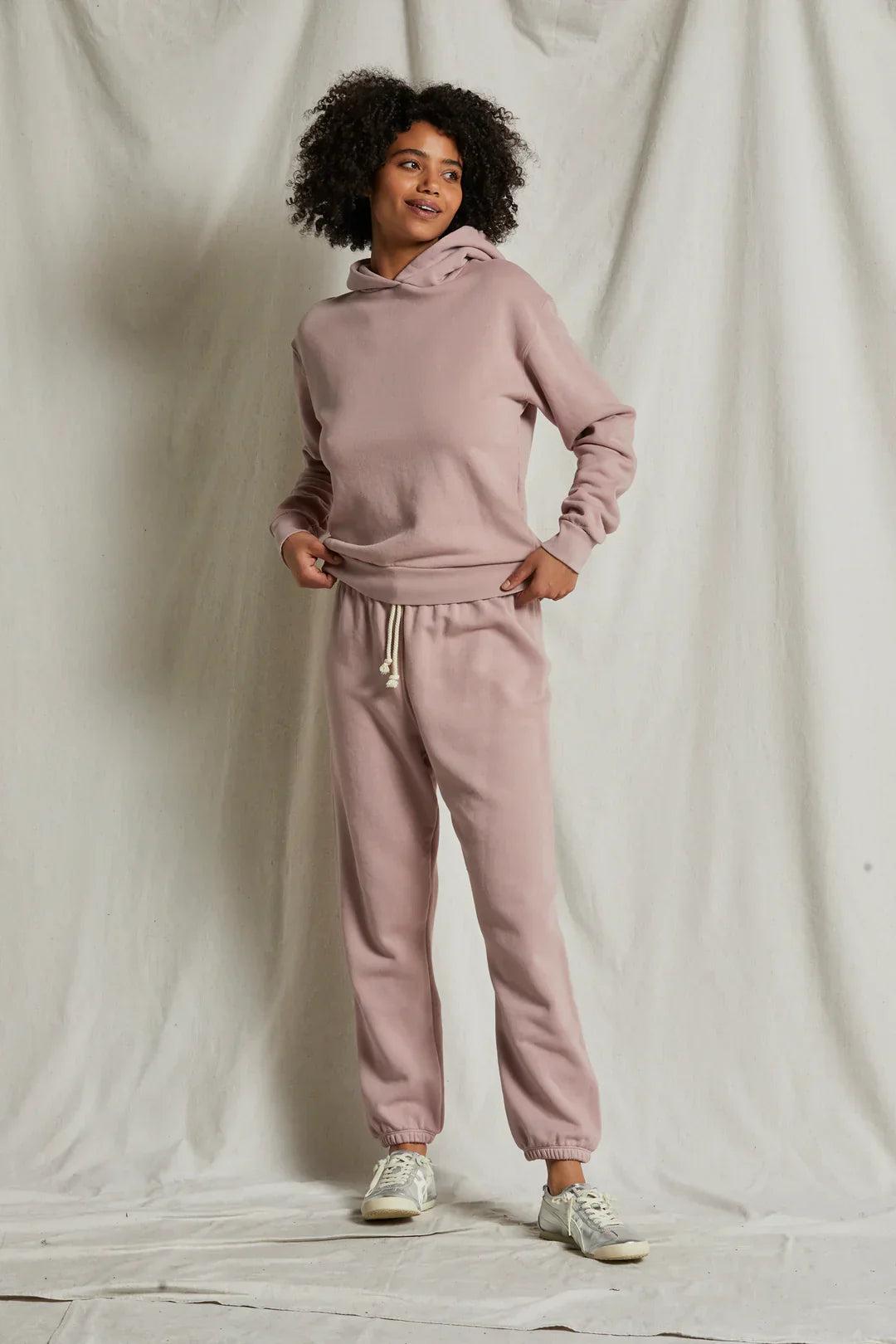 perfectwhitetee Stevie Sweatpant in Mauve Product Image