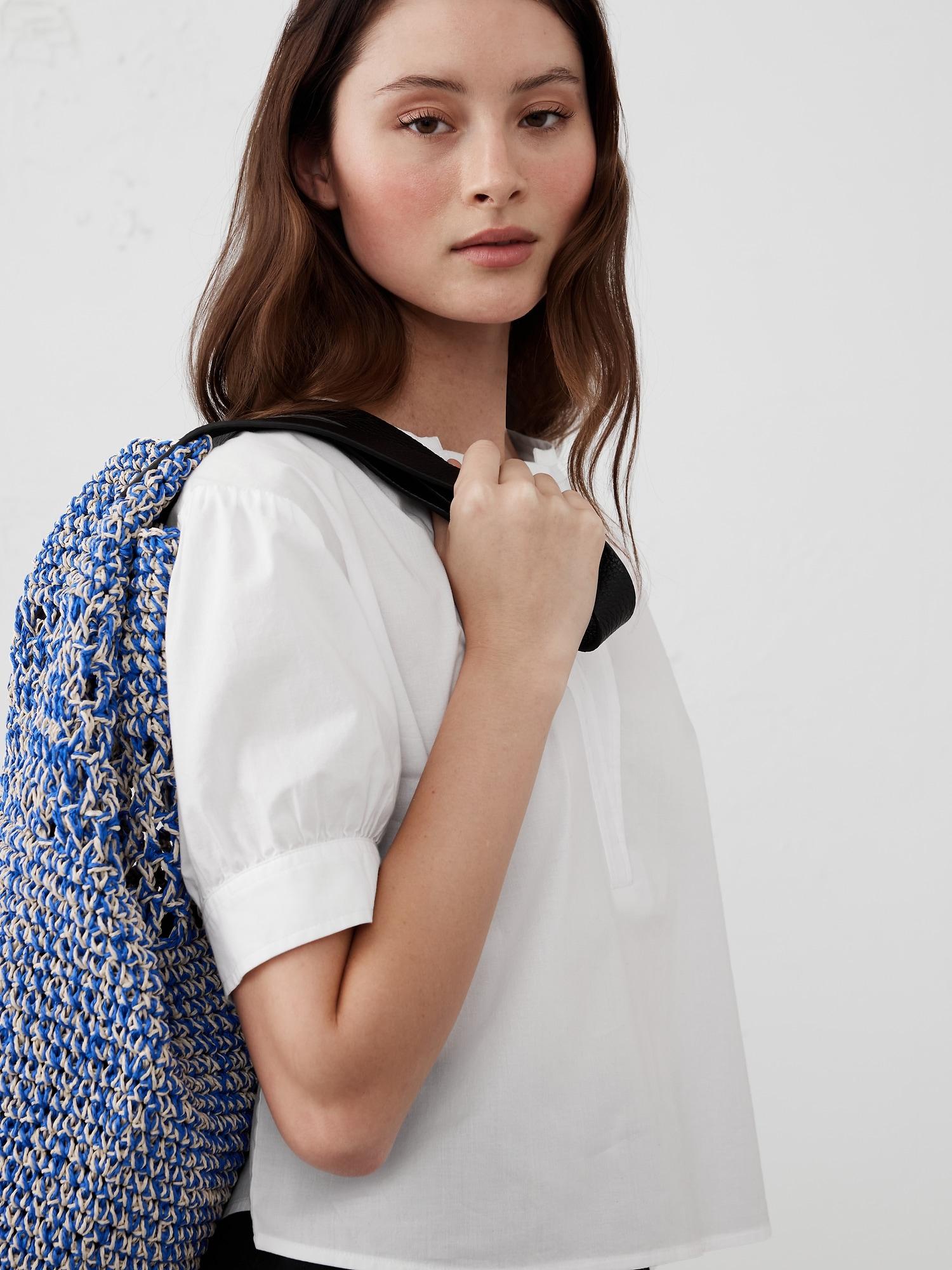 Puff-Sleeve Popover Top Product Image