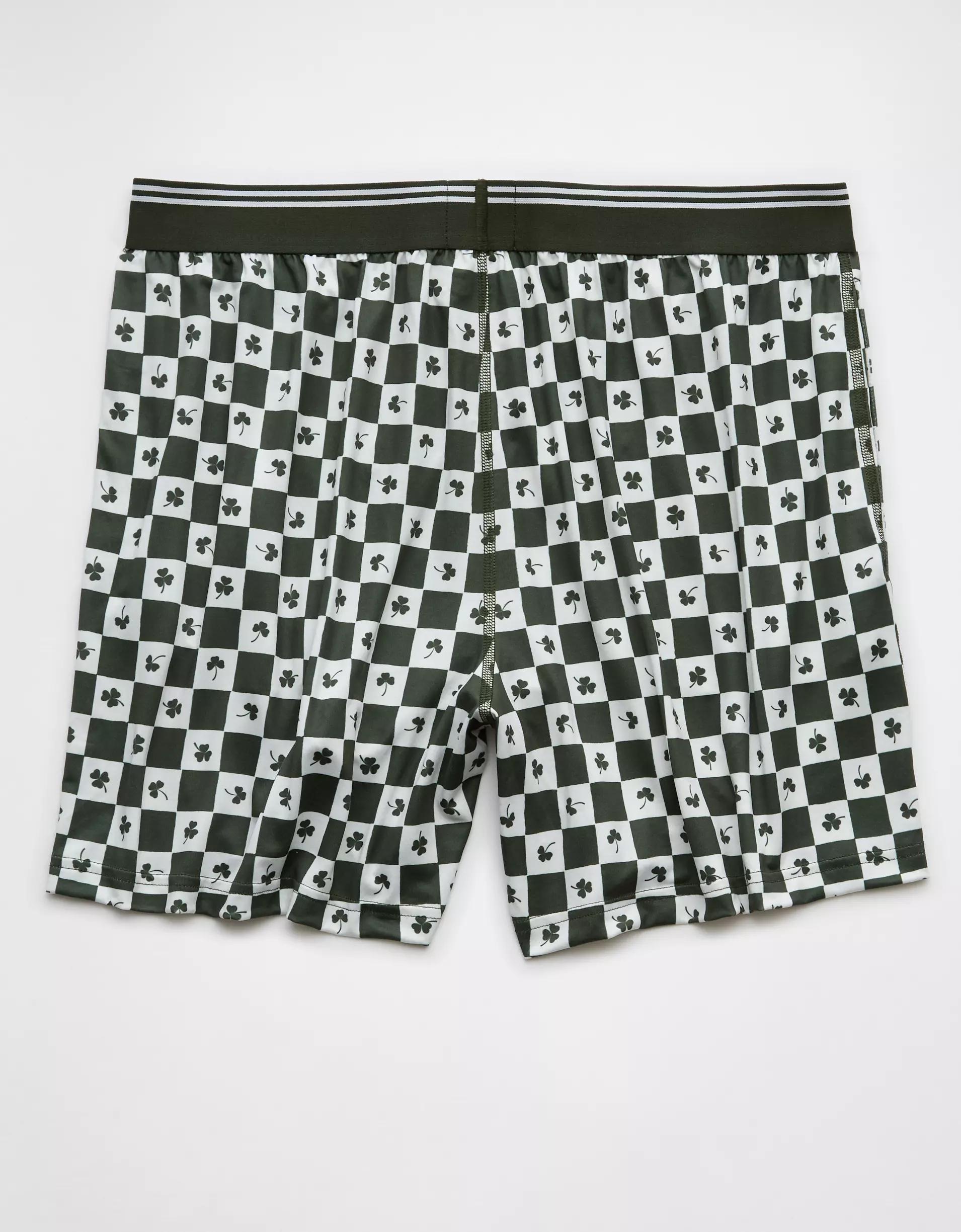 AEO Men's St. Patrick's Day Clover Check Ultra Soft Pocket Boxer Short Product Image