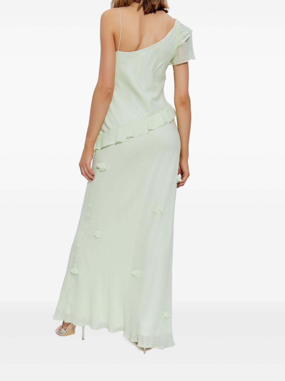 floral-appliqué georgette maxi dress Product Image
