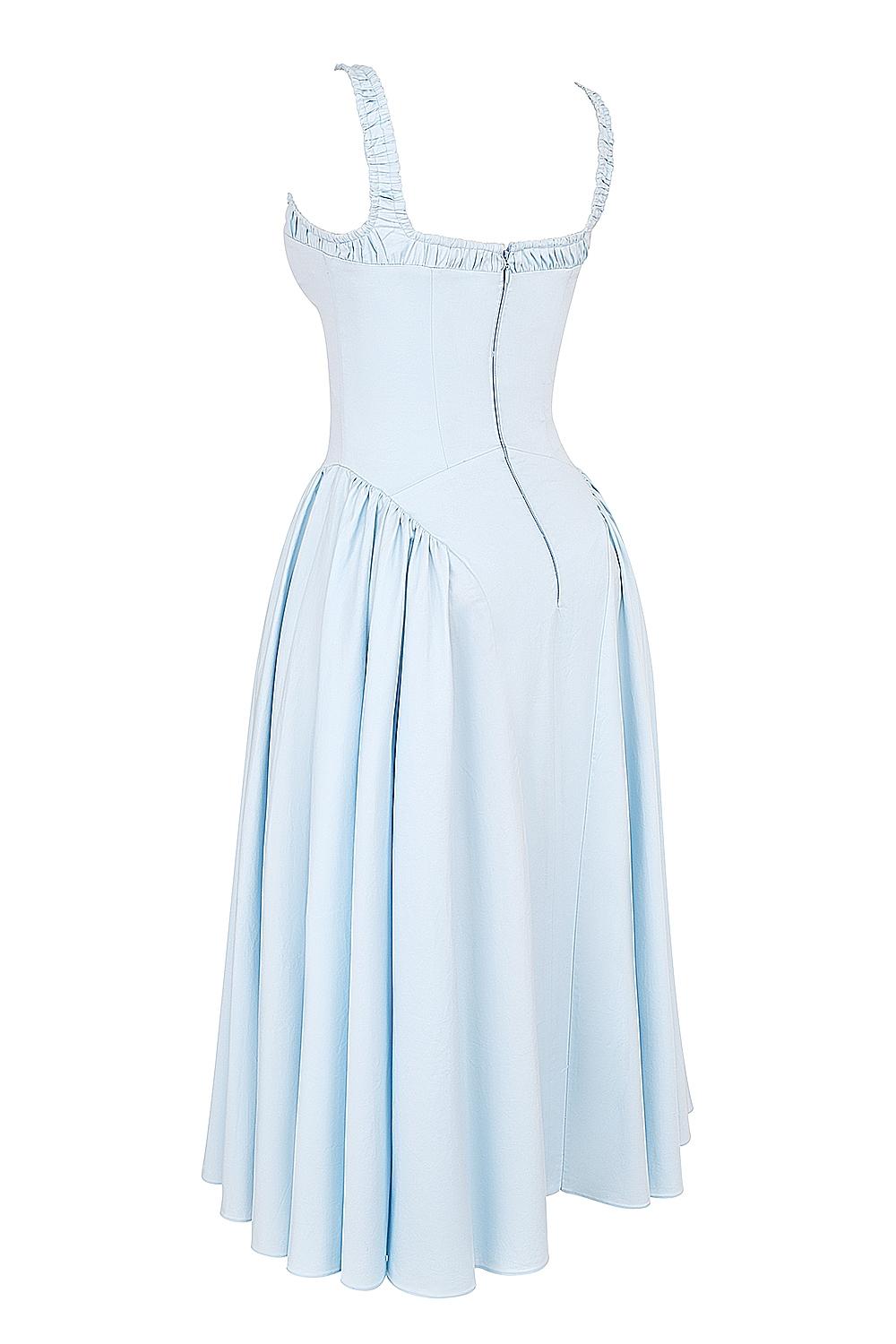 Dorothy  italian azure cotton midi sundress Product Image
