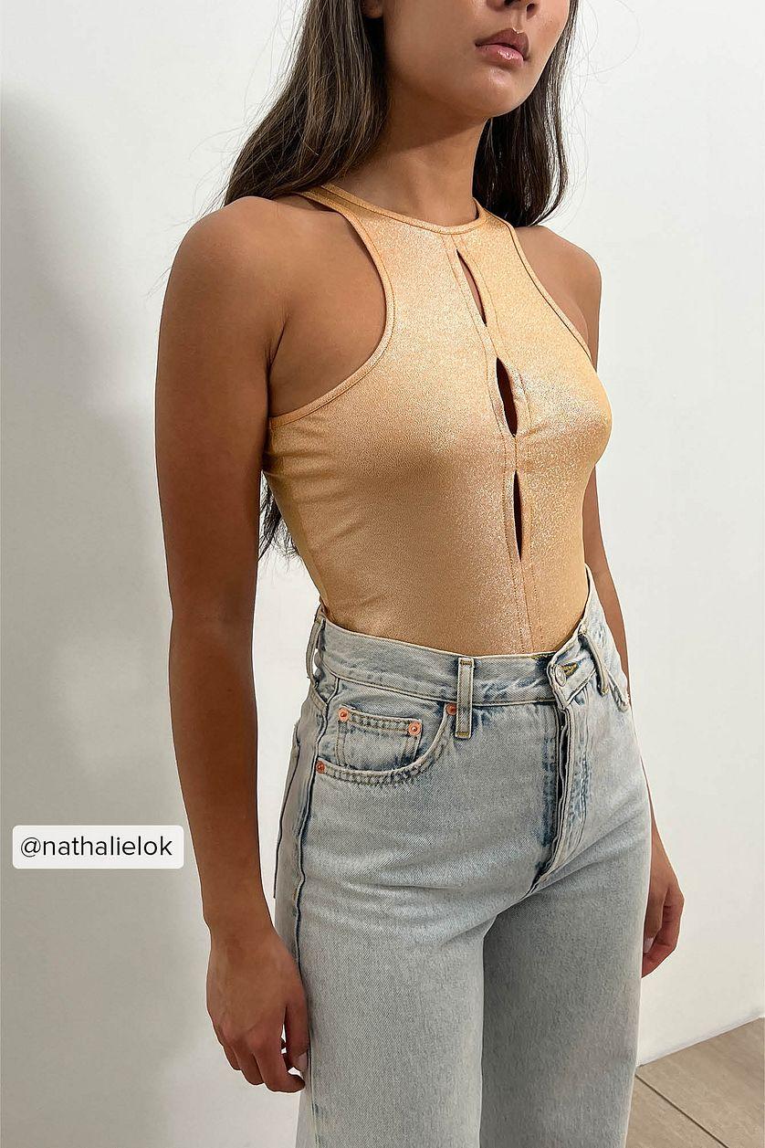 Cut Out Shiny Top Product Image