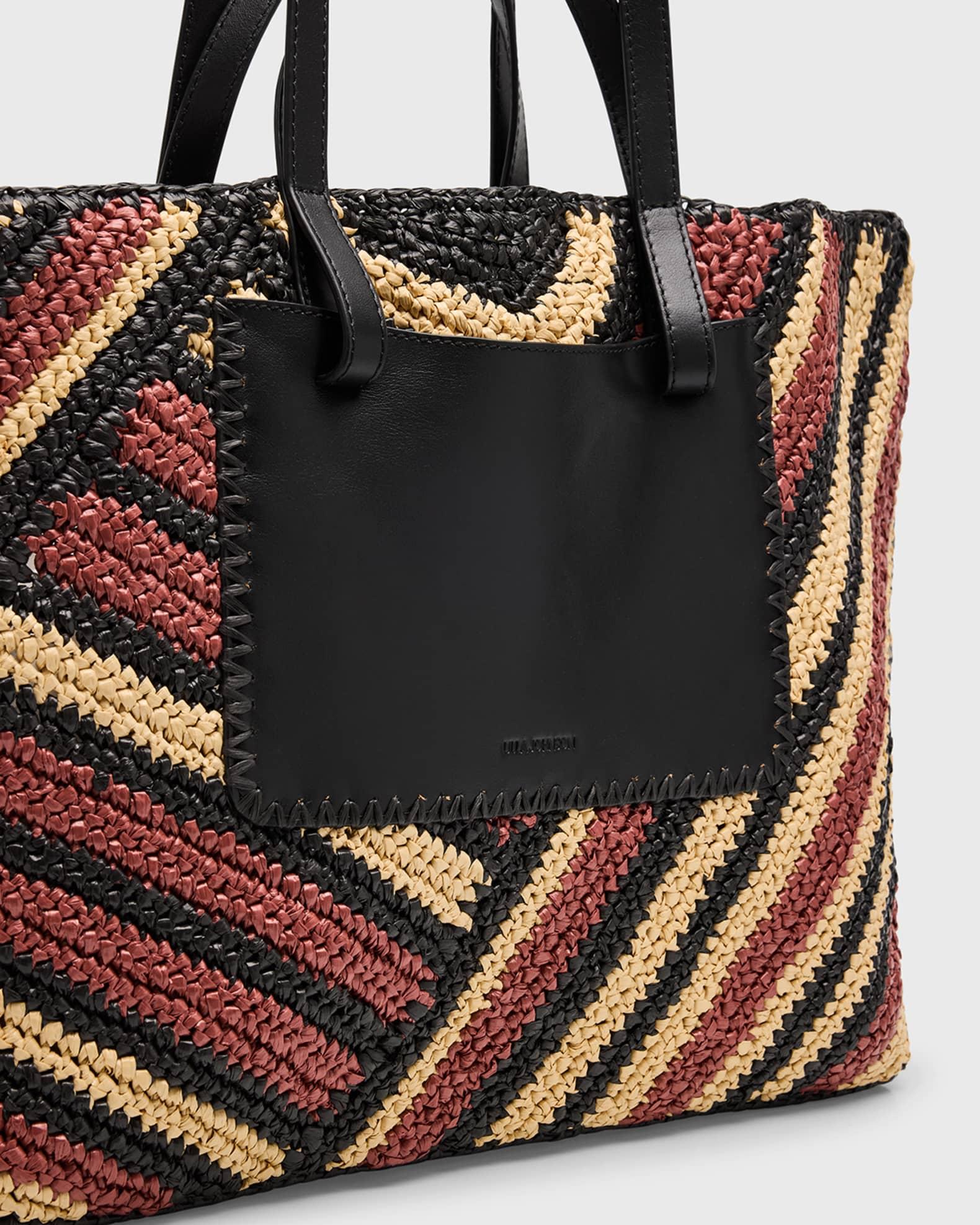 Lali Large Striped Raffia Tote Bag Product Image