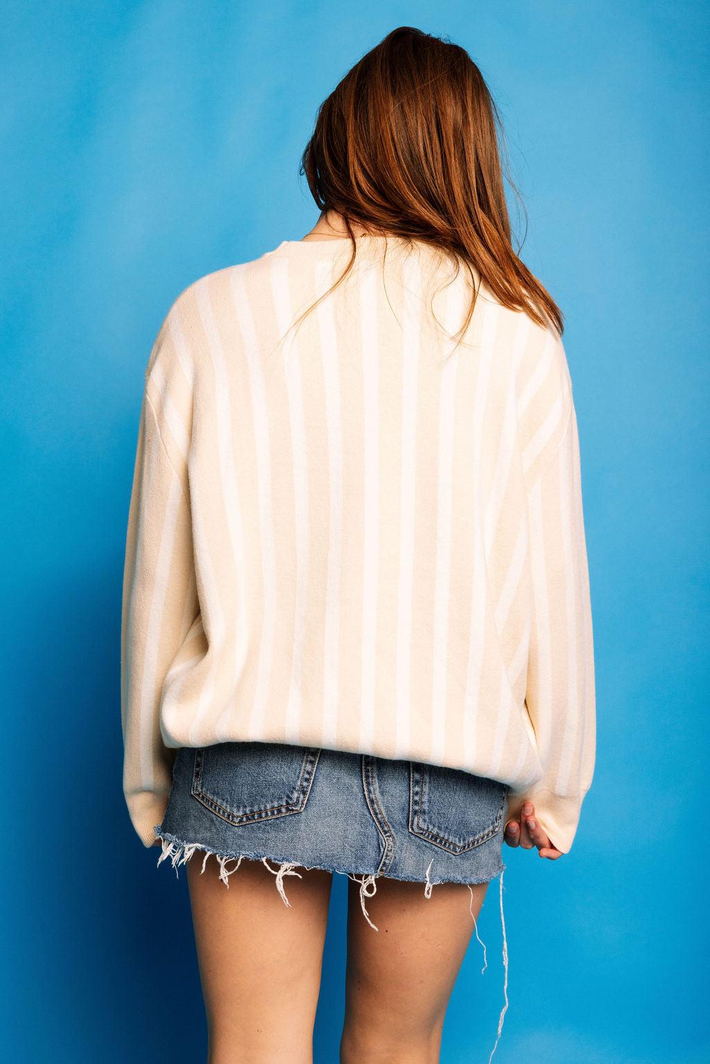 Beige Stripe Trout Sweater Product Image