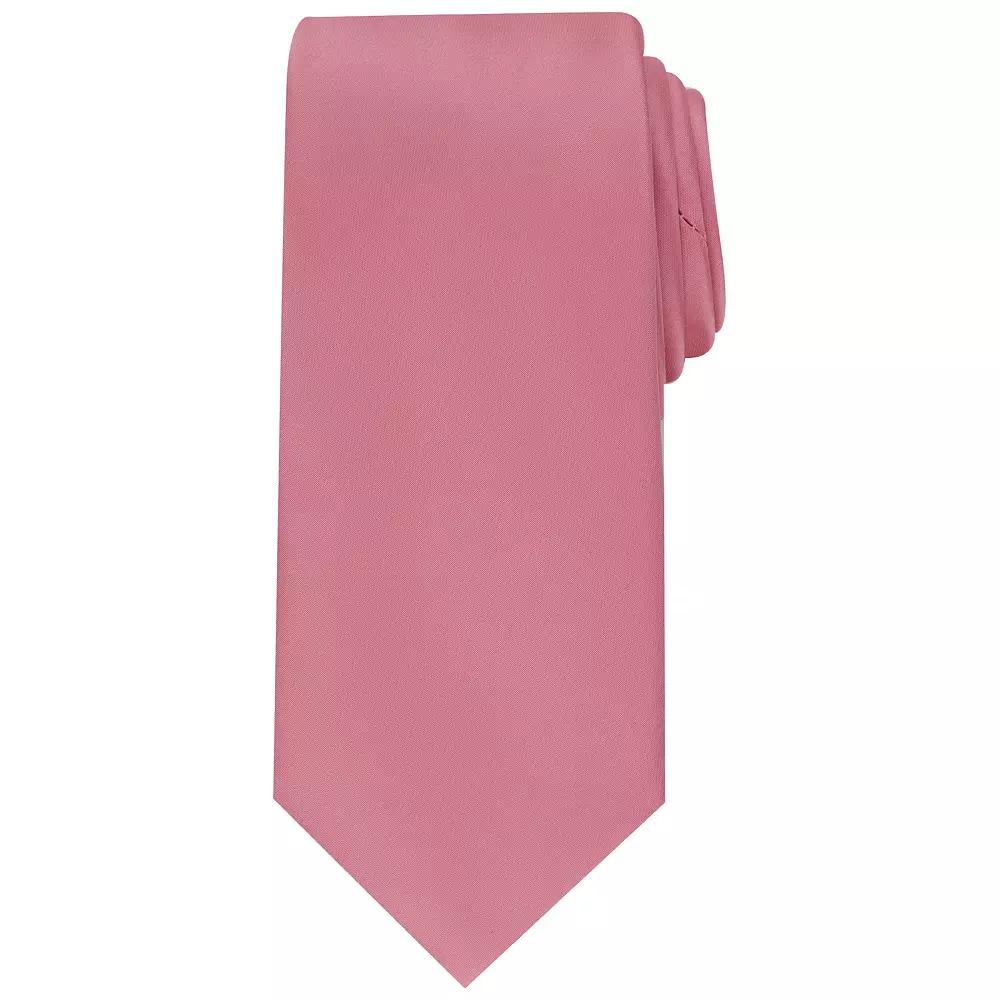Men's Bespoke Solid Sateen Tie, Pink Sateen Product Image