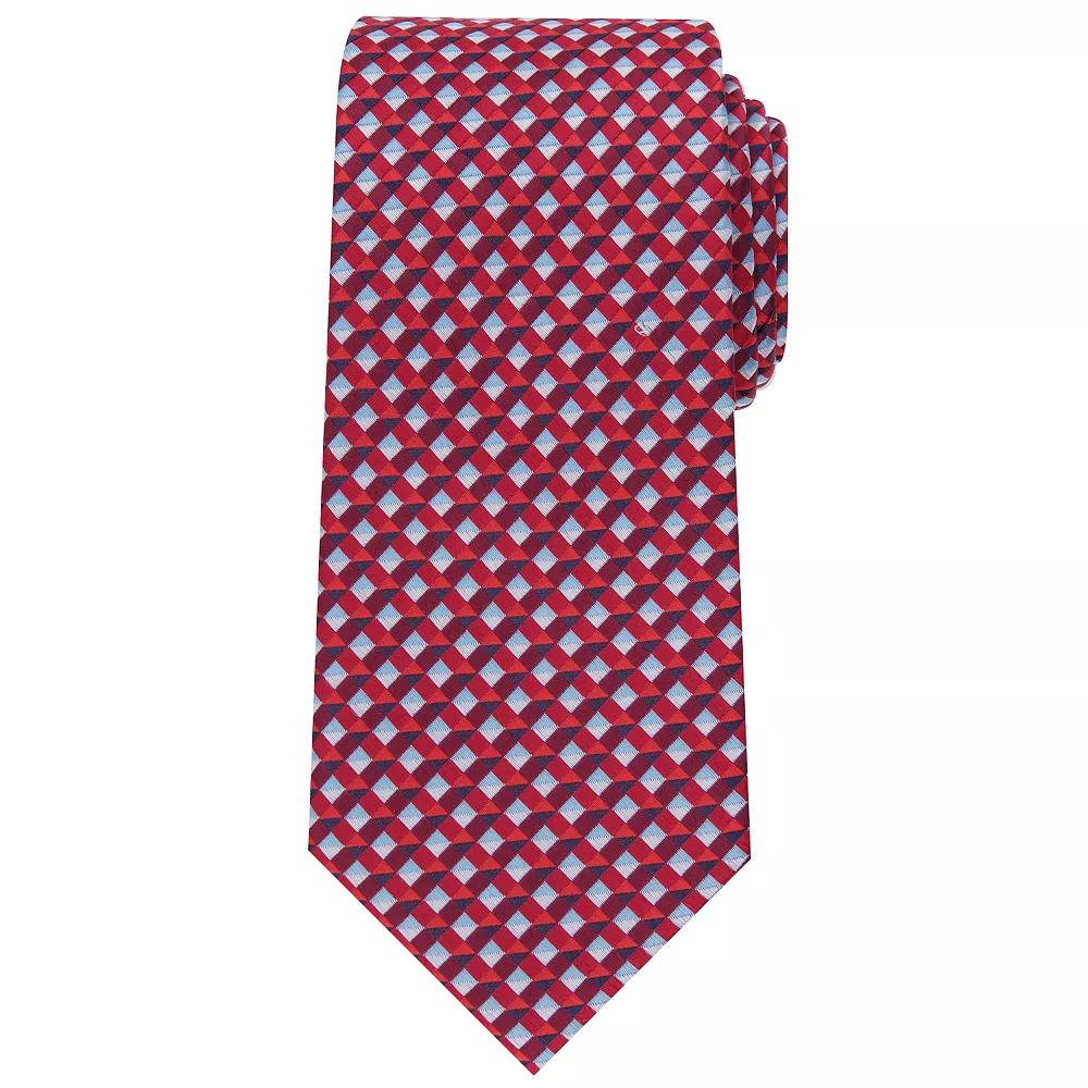 Men's Bespoke Patterned Tie, Red Woodlyn Product Image