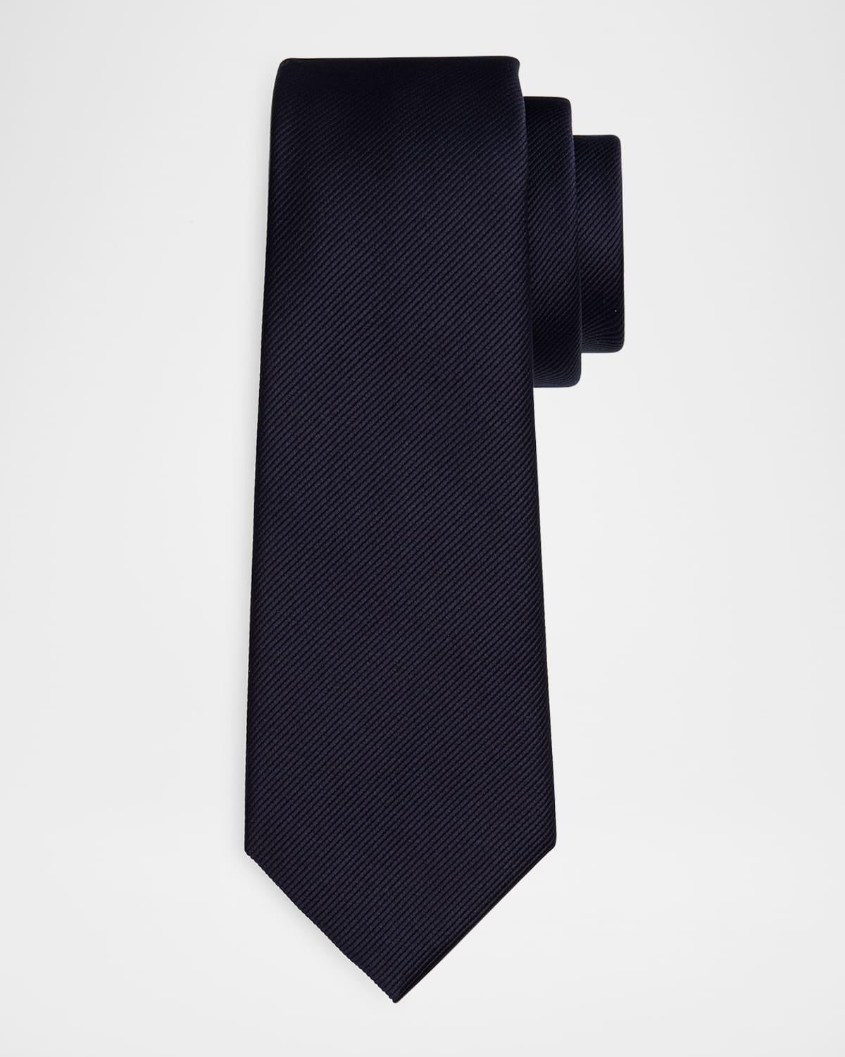 Mens Diagonal Weave Silk Tie Product Image
