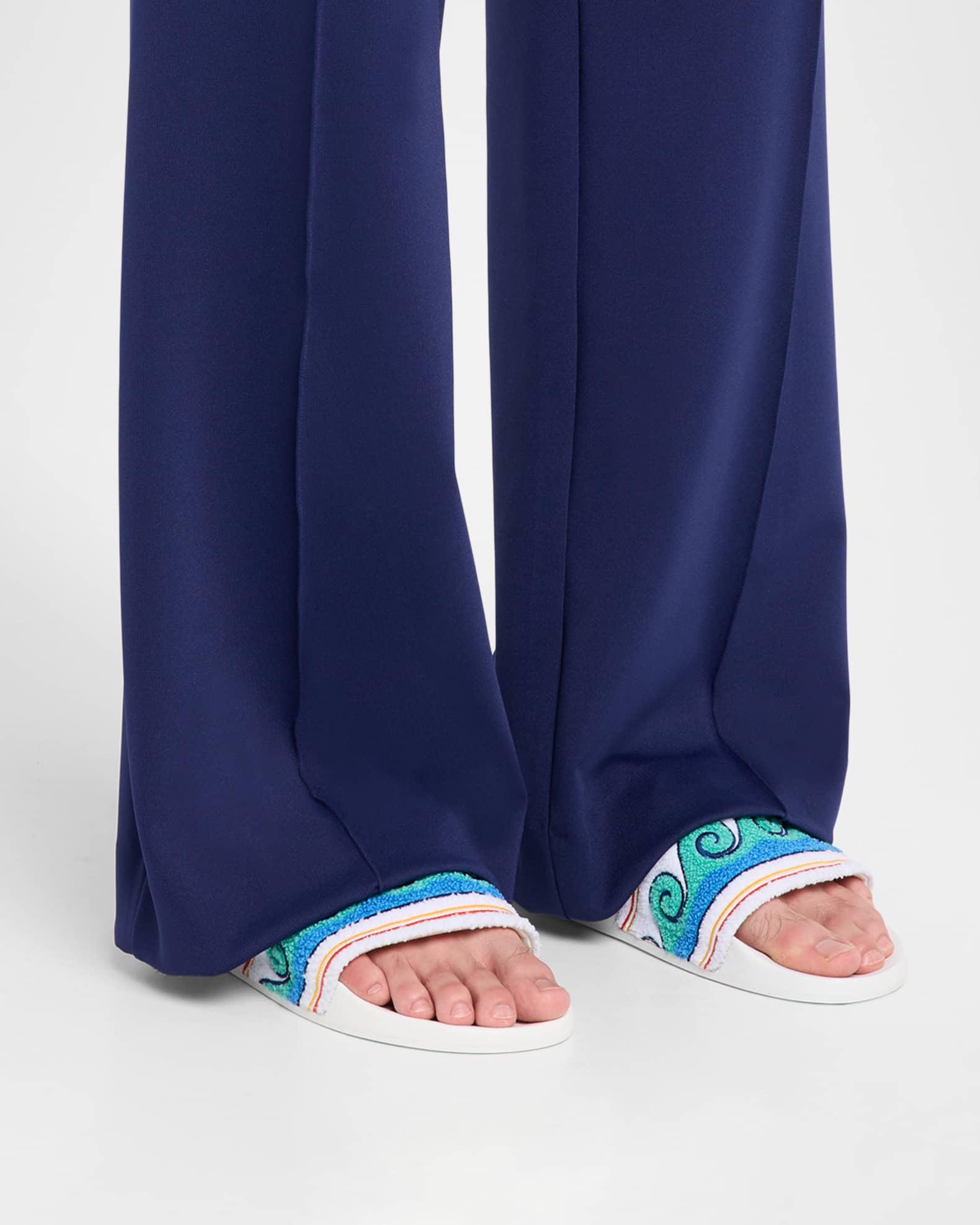 Men's Embroidered Terry Slide Sandals Product Image