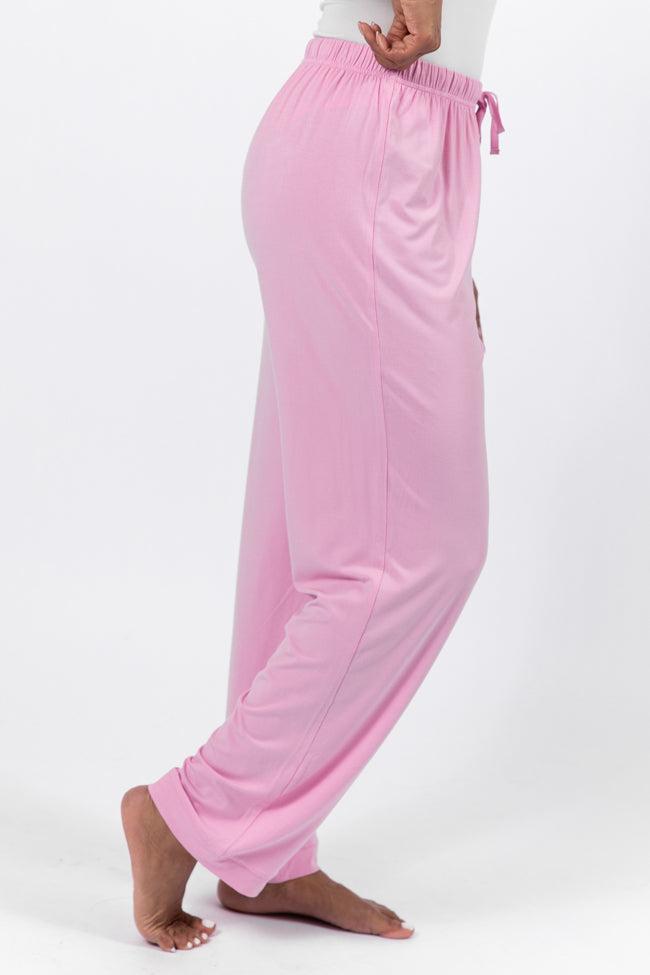 Good To Get Away Pink Bamboo Pajama Set FINAL SALE Product Image