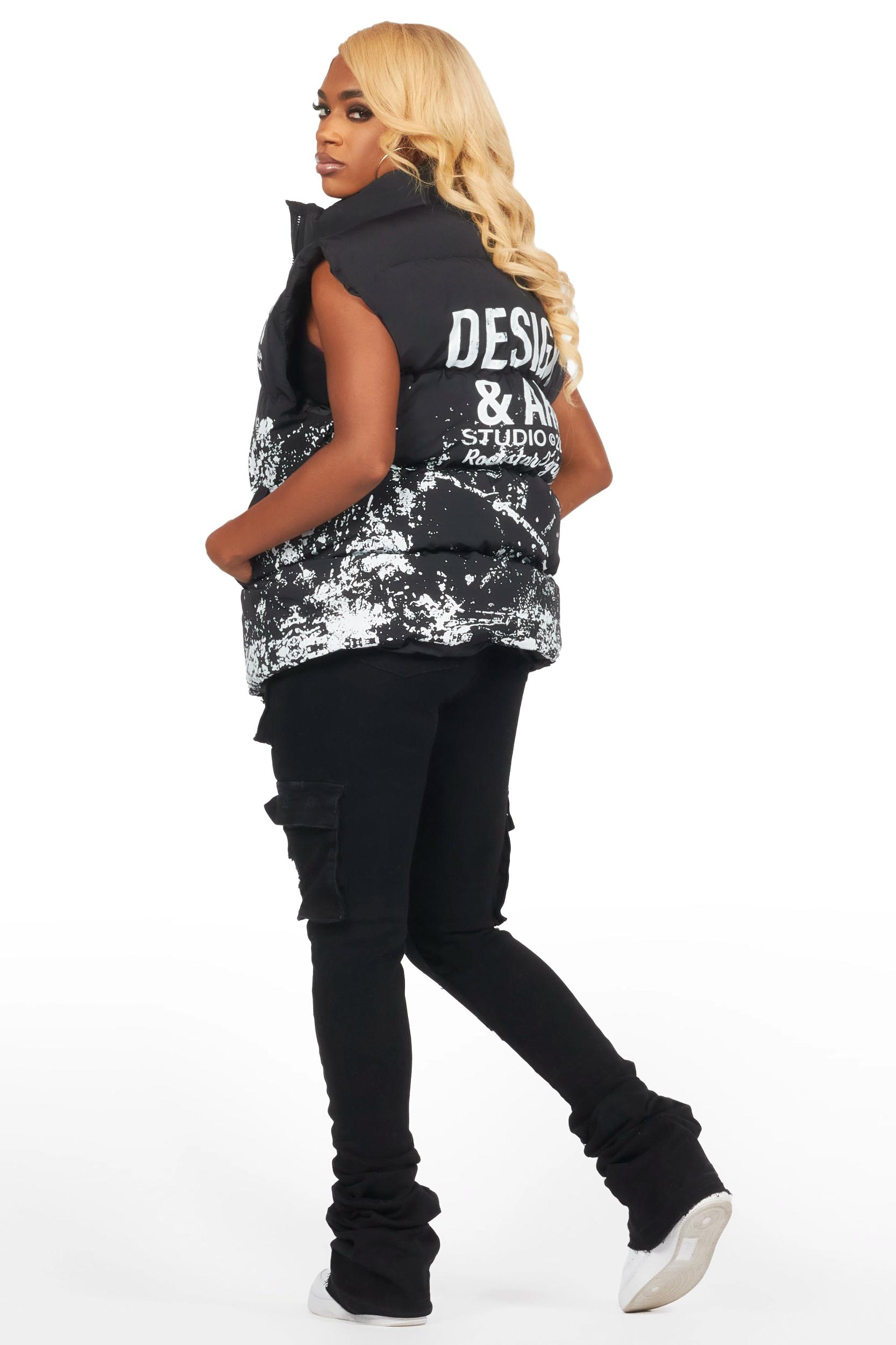 Lamanda Black Puffer Vest Female Product Image