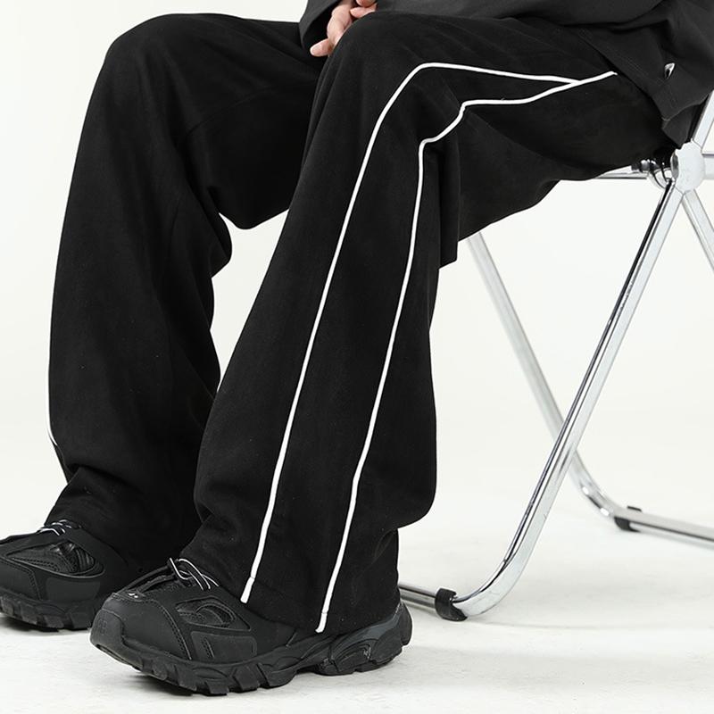 Sopula American Trendy Straight-Leg Contrast Striped Sweatpants Product Image