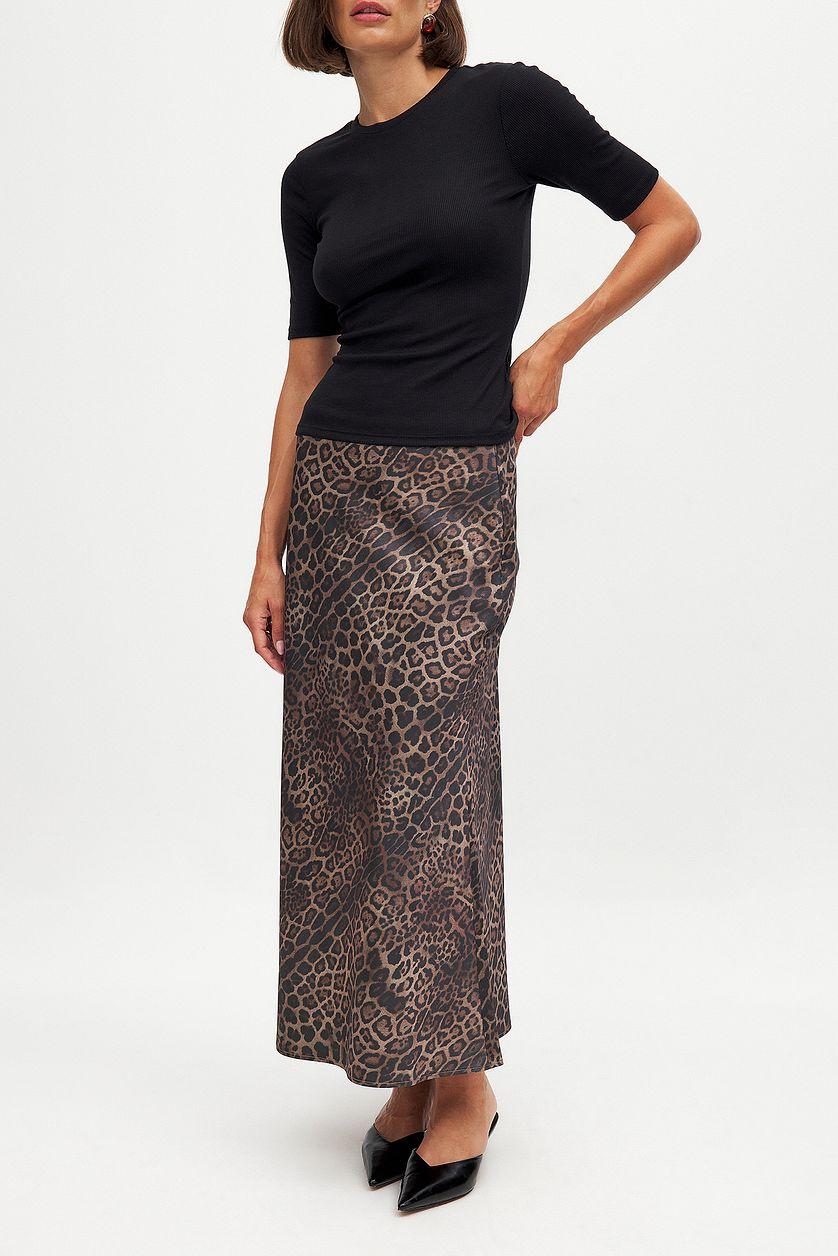 Satin Midi Skirt Product Image