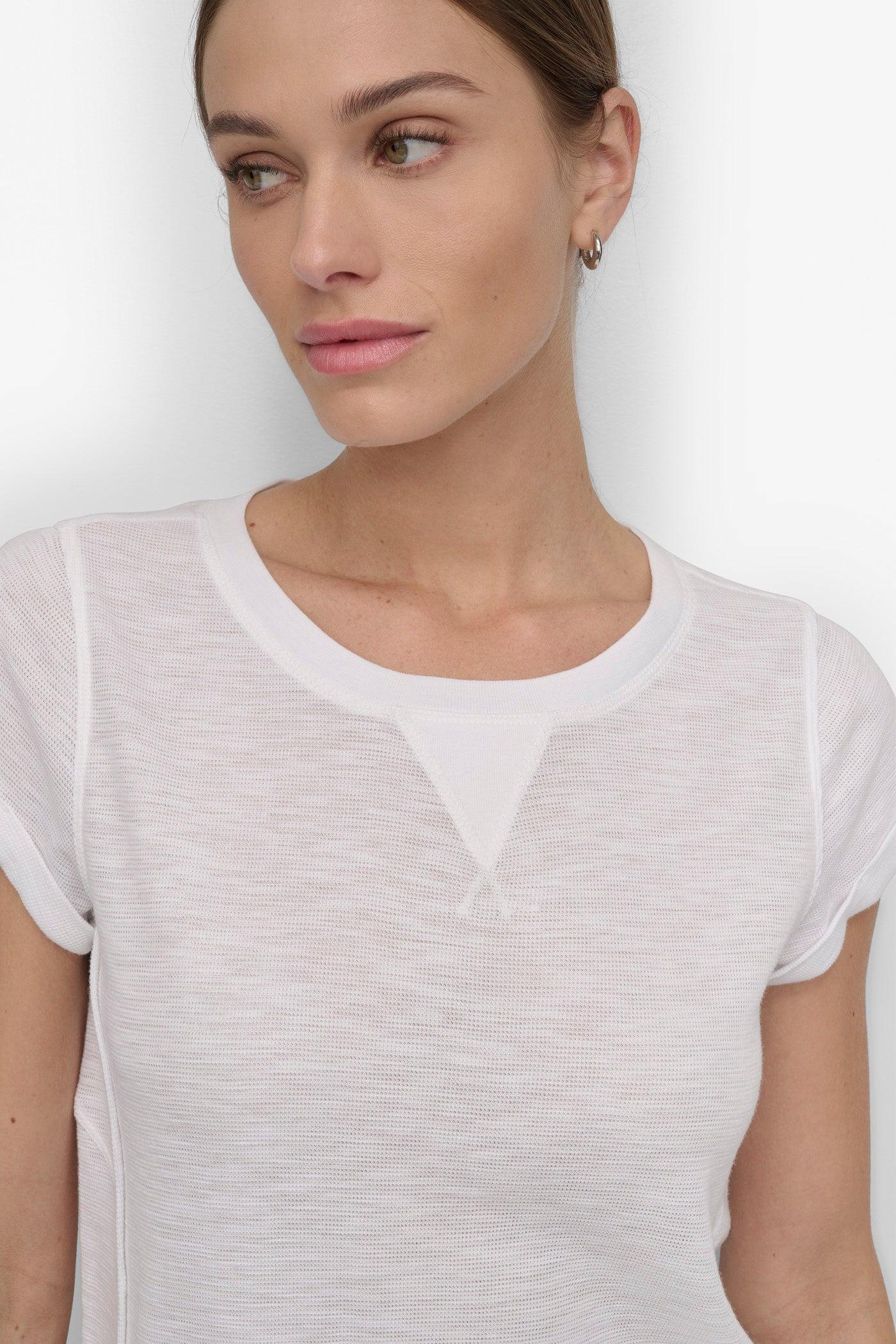 SLUB WAFFLE-KNIT TEE Product Image