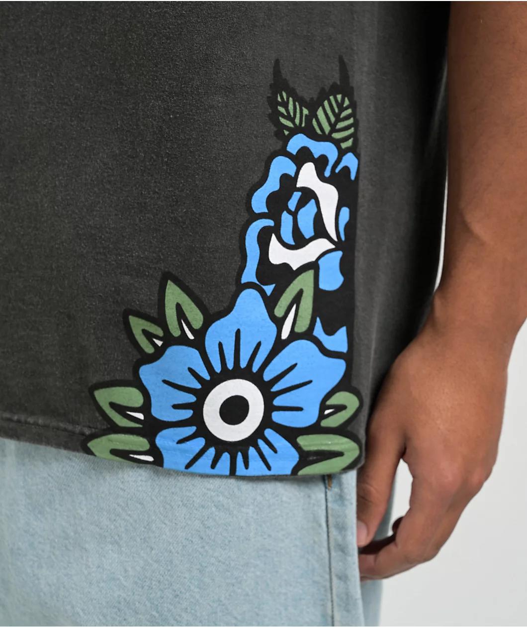 Ninth Hall Y2K Tattoo Flash Black Wash T-Shirt Product Image