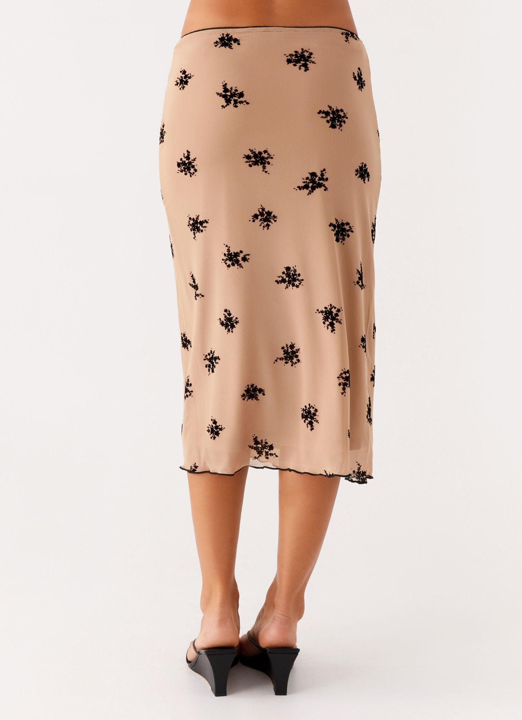 Rocca Midi Skirt - Nude Product Image