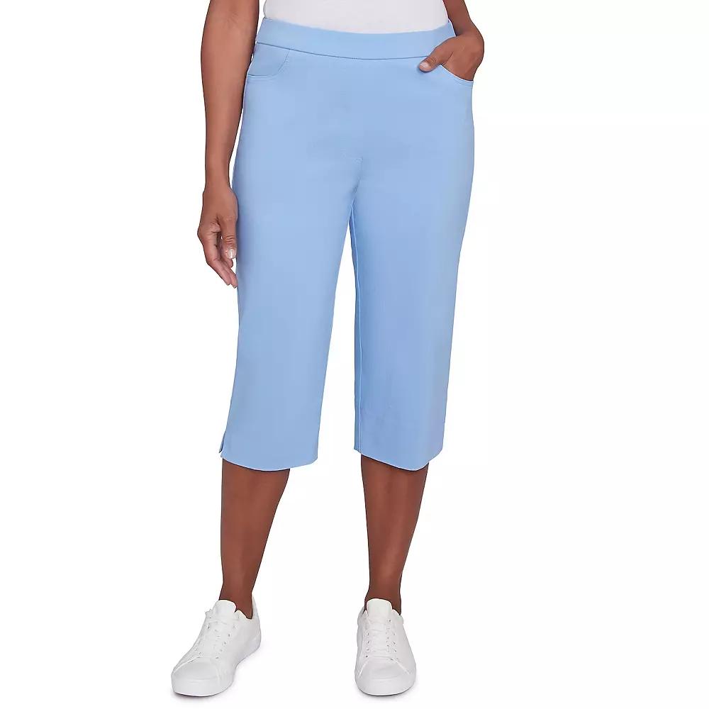 Petite Alfred Dunner Allure Classic Clamdigger Pants, Women's, Size: 18 Petite, Purple Product Image