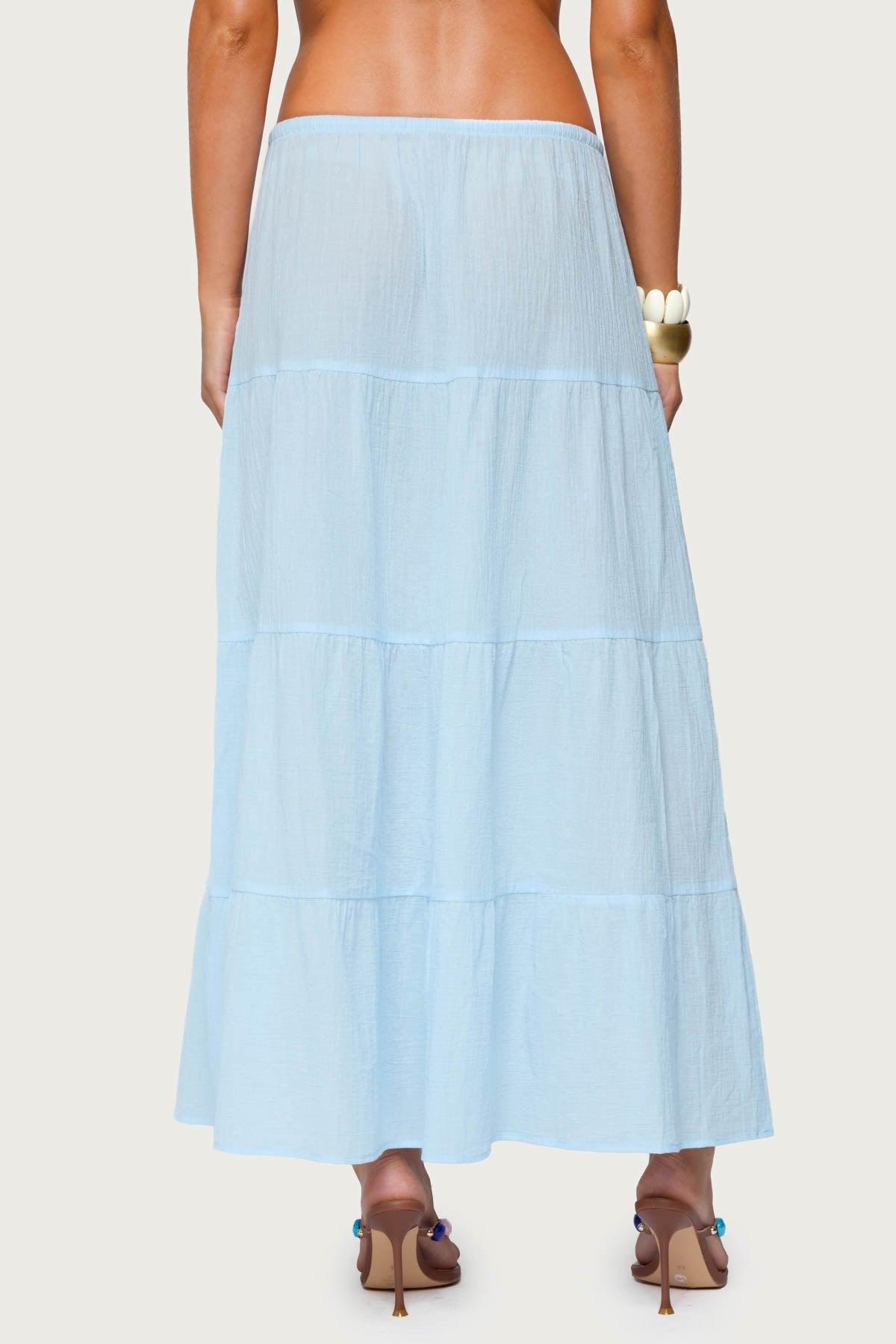 Kaila Cotton Tiered Maxi Skirt Product Image