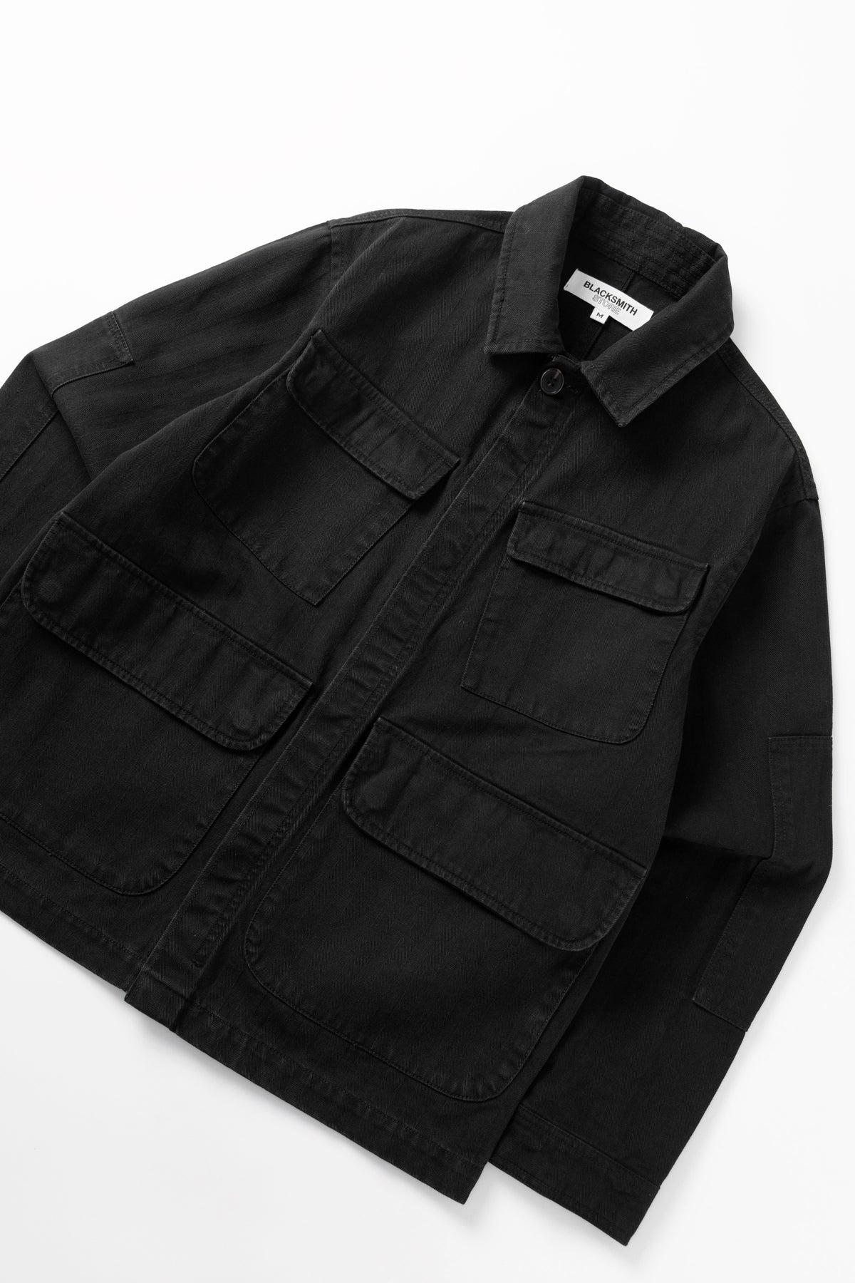 Blacksmith - Herringbone Jungle Jacket - Black Product Image