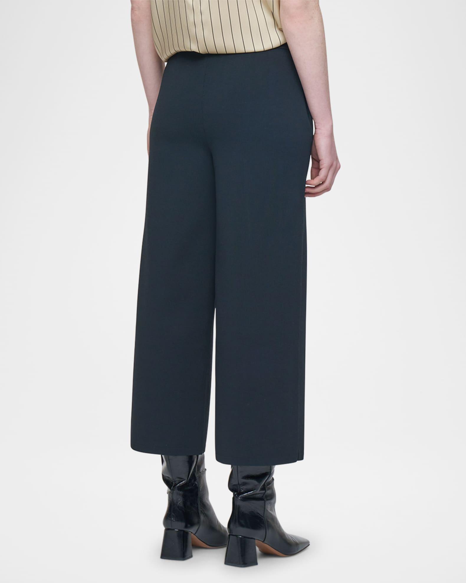 Wide-Leg Viscose Knit Stretch Culottes Product Image