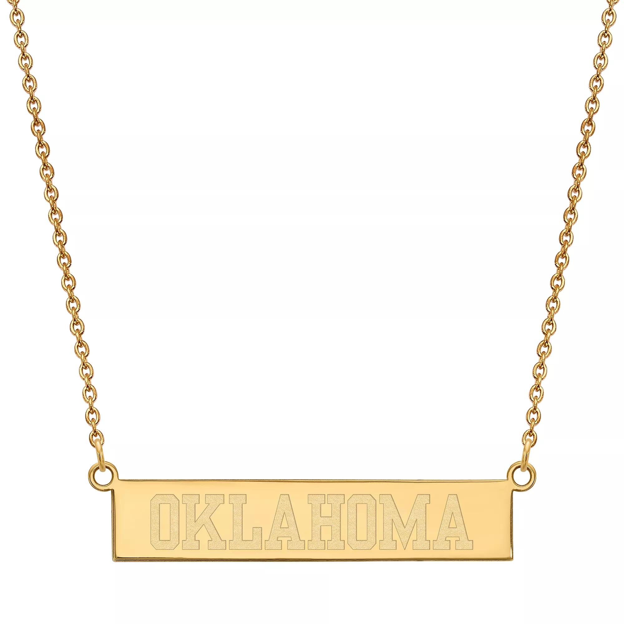 LogoArt 14K Gold Over Silver Oklahoma Sooners Pendant, Women's, Size: 18 mm, 14k Gold Plated Product Image