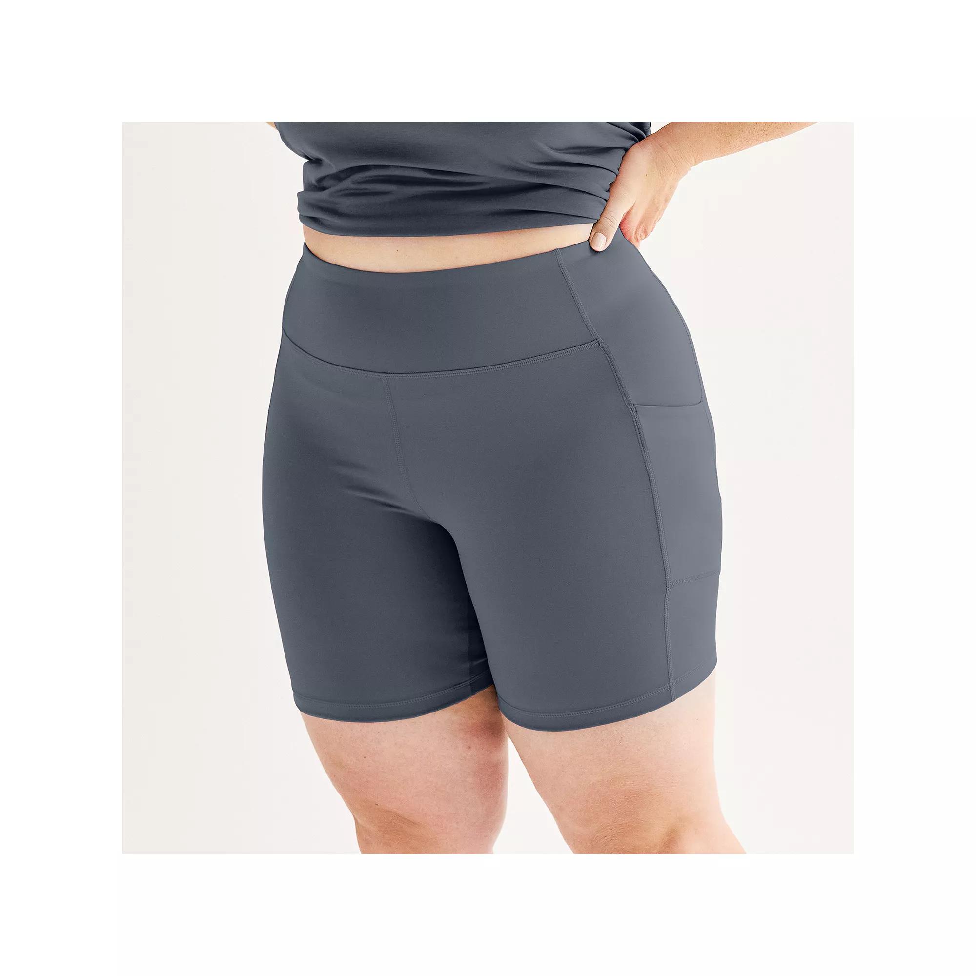 Plus Size Tek Gear® Ultrastretch 7-in. Bike Shorts, Women's, Size: 1XL, Heritage Gray Product Image