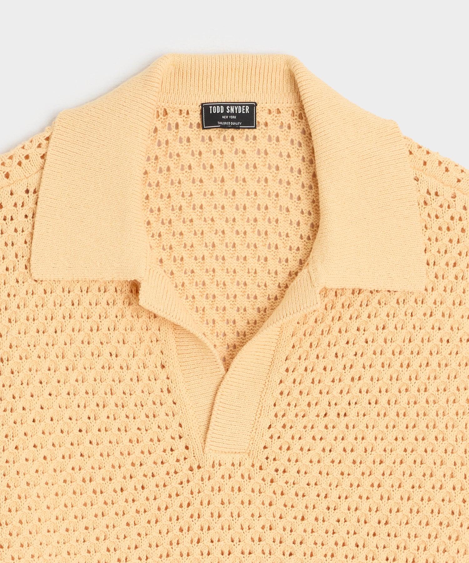 Relaxed Open-Knit Montauk Sweater Polo Product Image