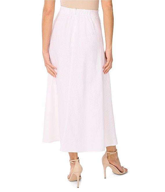 Vince Camuto A-Line Linen Blend Maxi Skirt Product Image