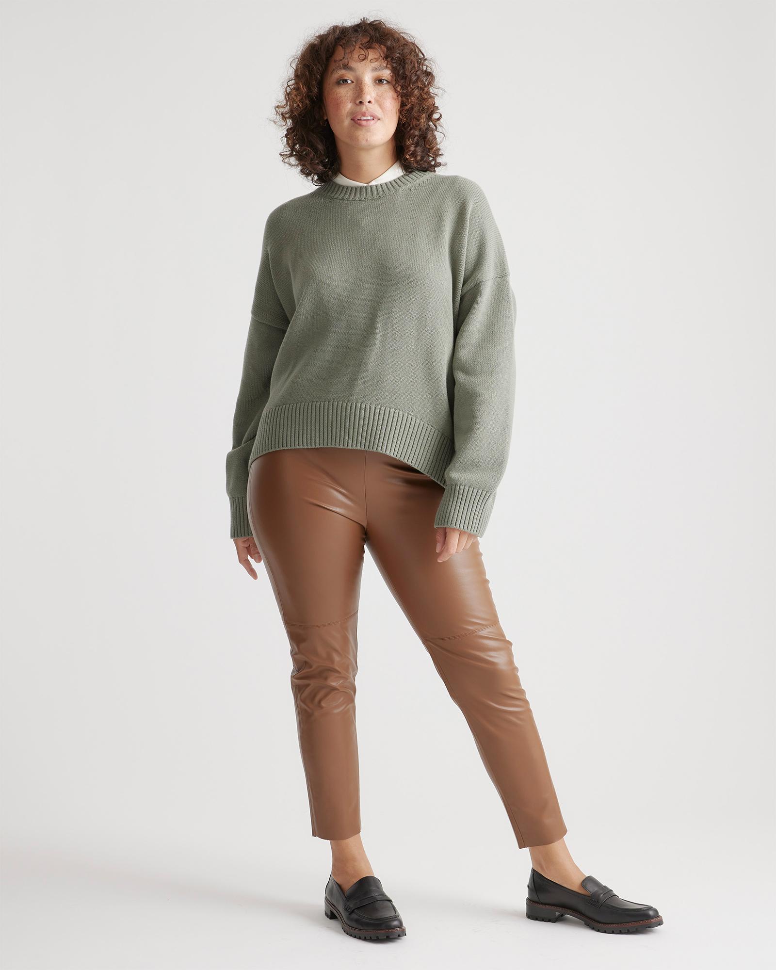 Quince | Women's Boyfriend Crew Sweater Size XS, Organic Cotton Product Image