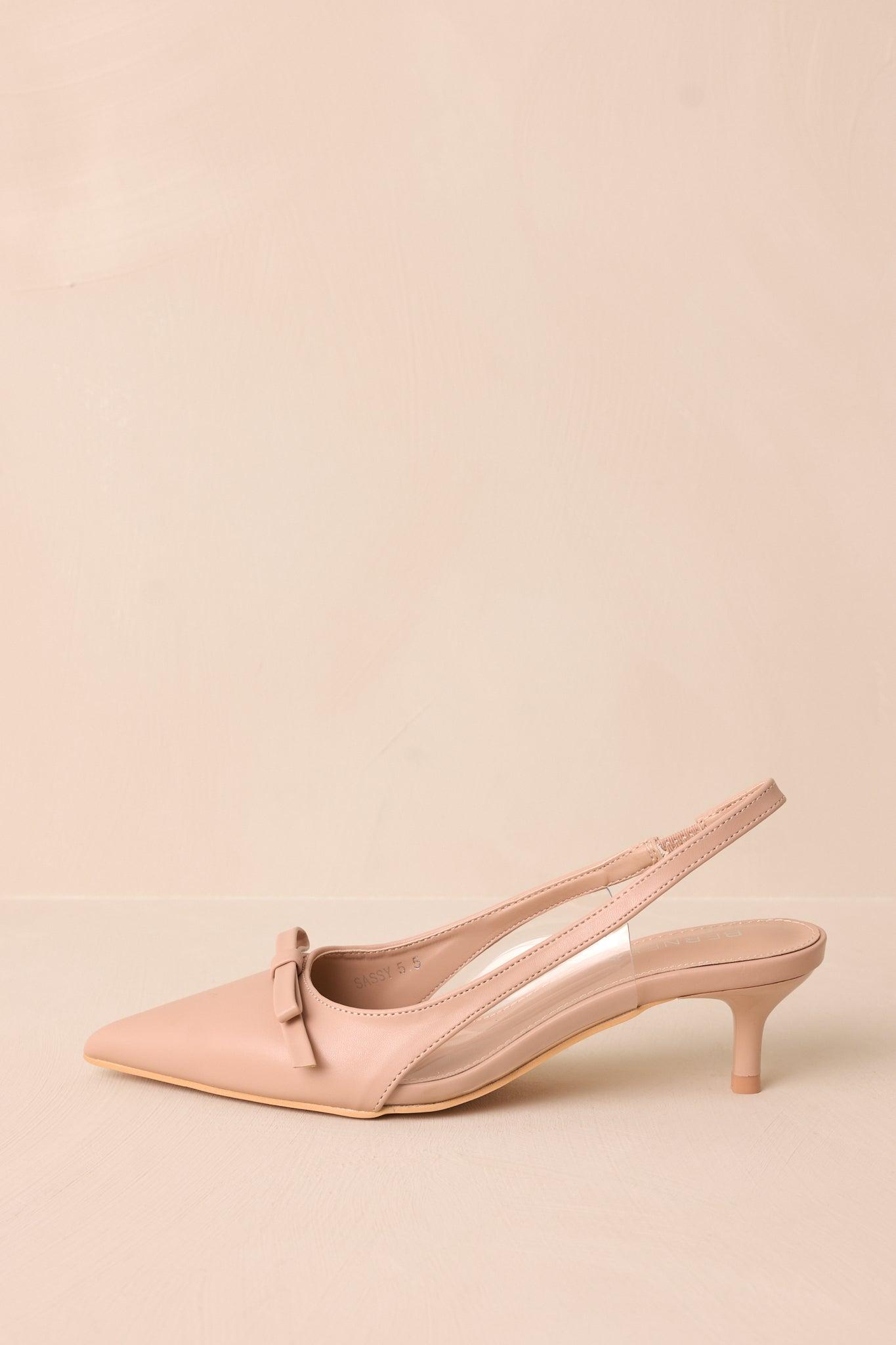 Regal Steps Beige Slingback Kitten Heels Product Image