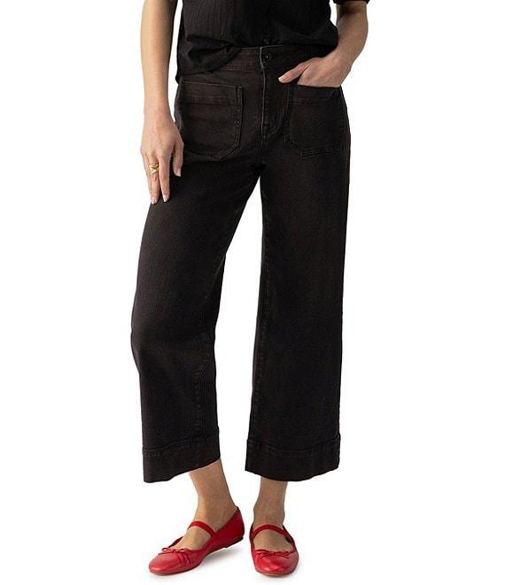 Sanctuary The Marine Comfort Stretch Cropped Wide Leg Jeans Product Image