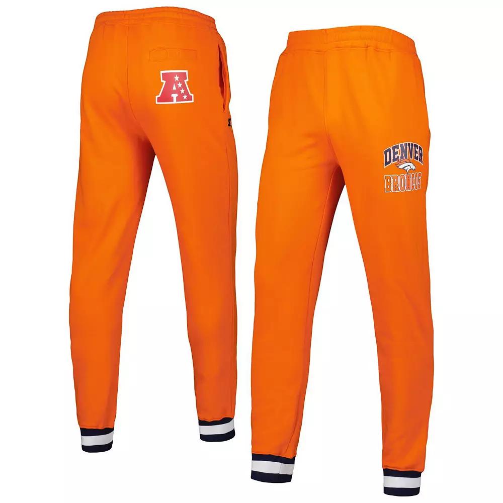 Men's Starter Orange Denver Broncos Blitz Fleece Jogger Pants,  Product Image